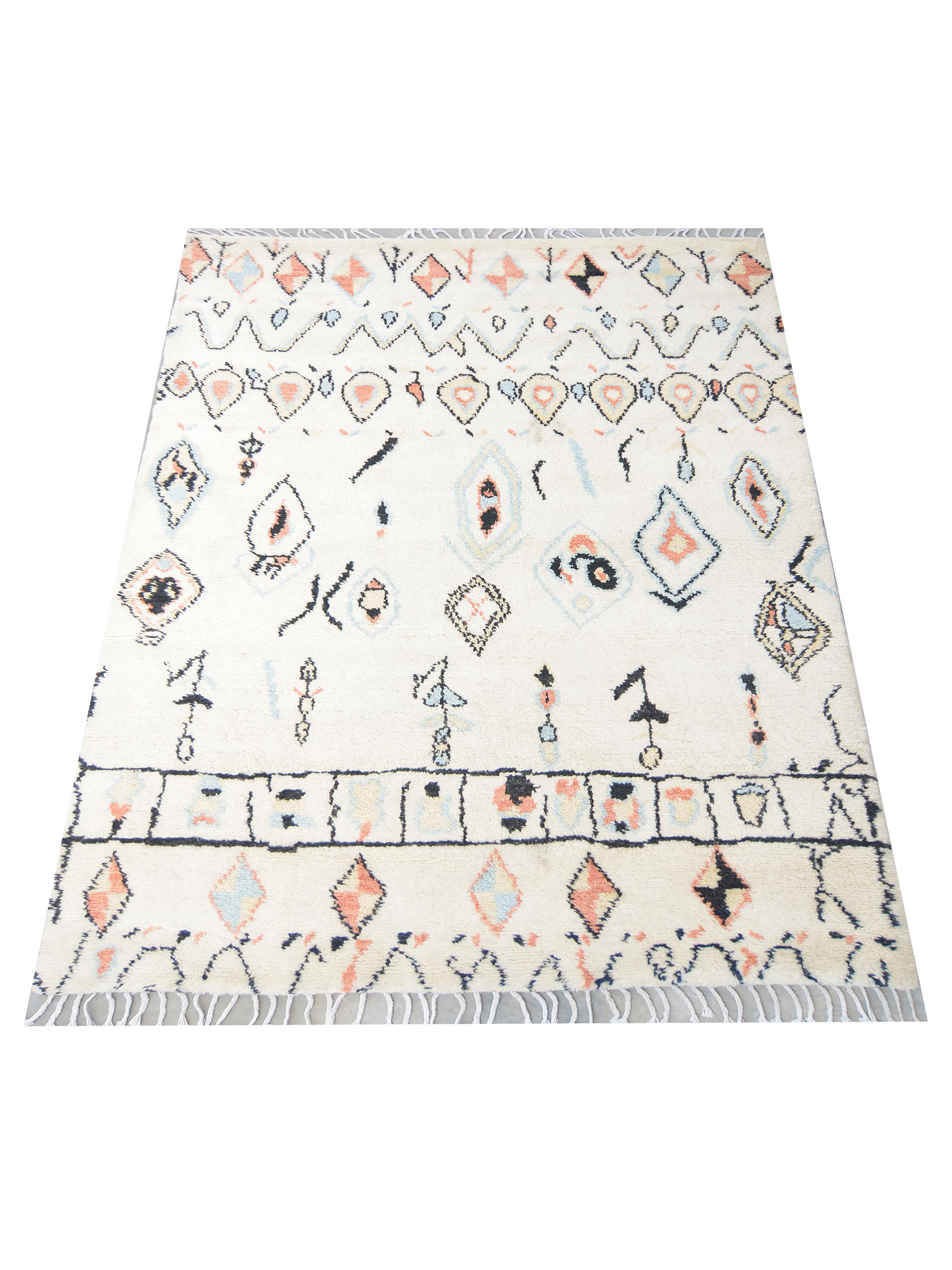 Moroccan Hand Knotted Ivory - Image 2 of 5