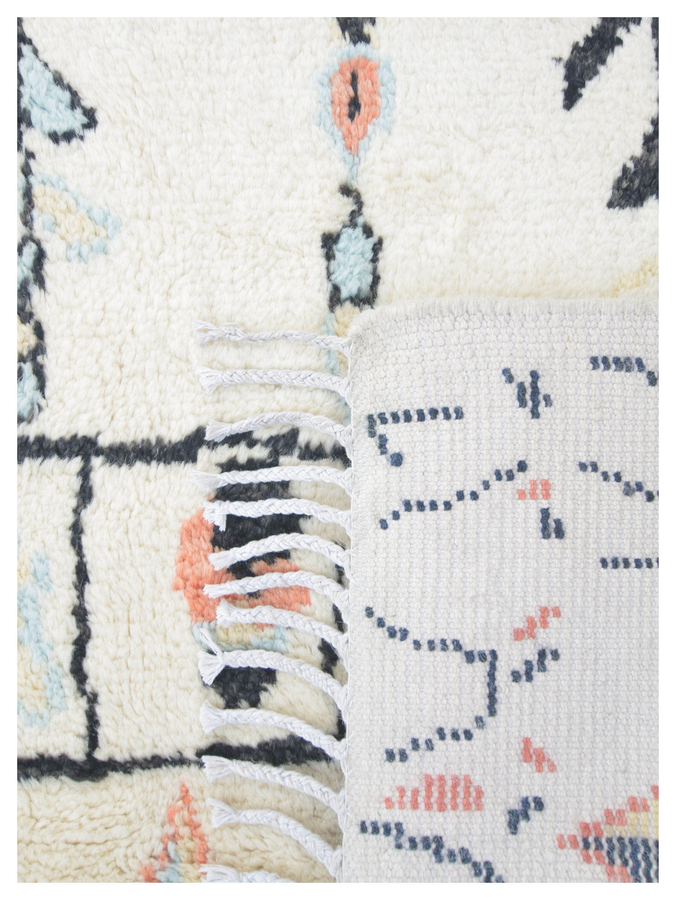 Moroccan Hand Knotted Ivory - Image 5 of 5