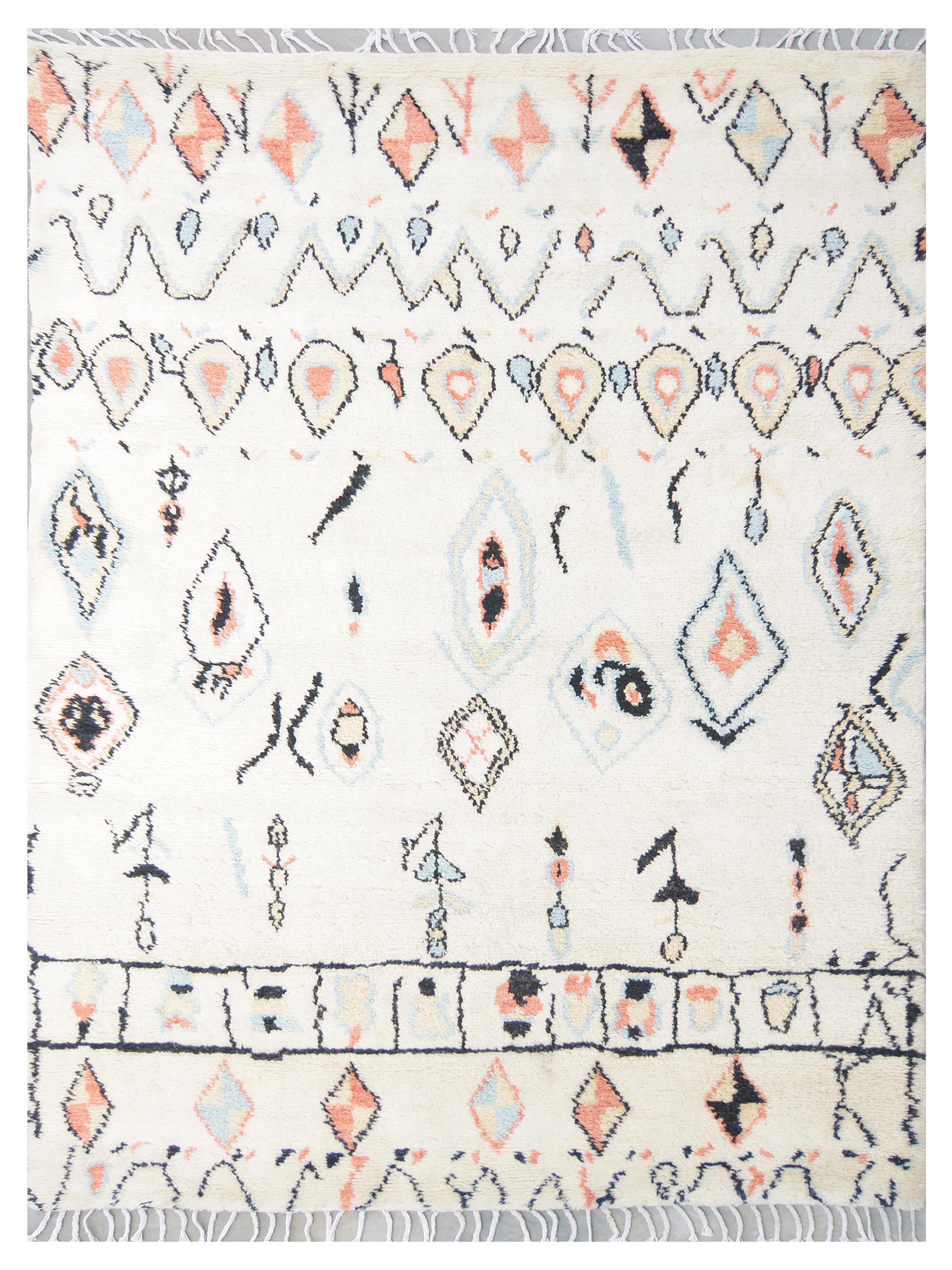 Moroccan Hand Knotted Ivory