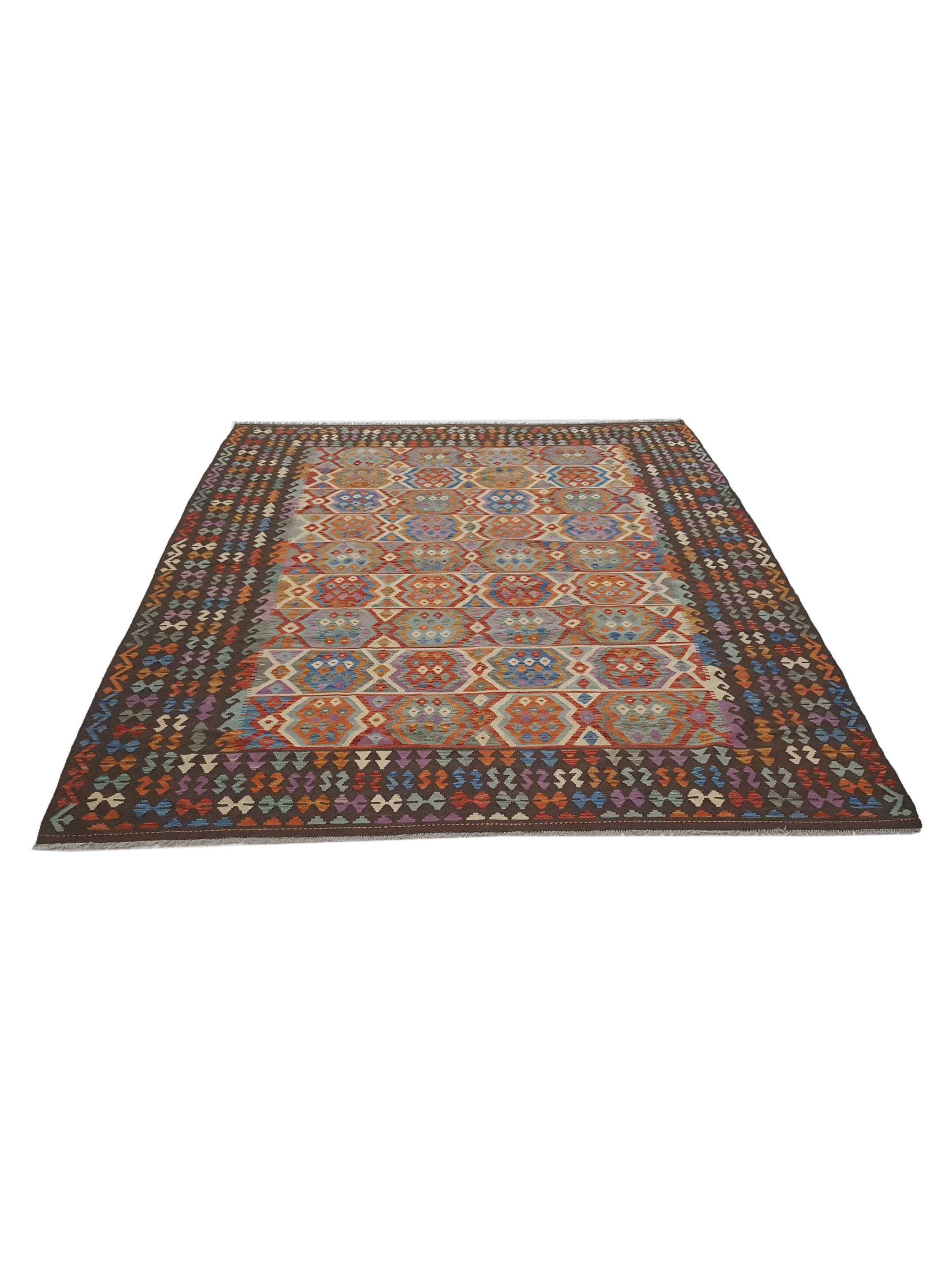 Kilim Hand Woven Multi 9x12 - Image 2 of 6