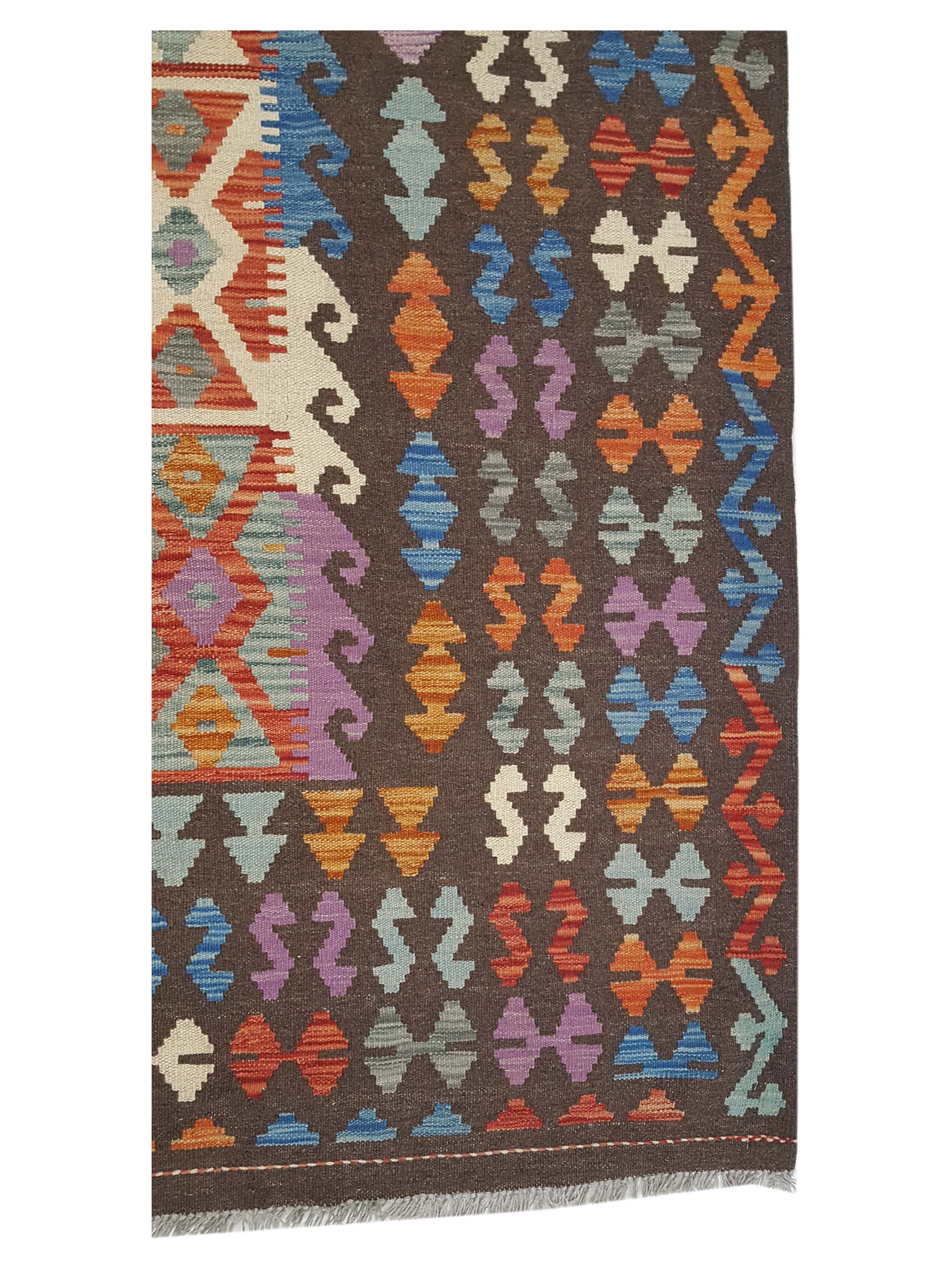 Kilim Hand Woven Multi 9x12 - Image 4 of 6