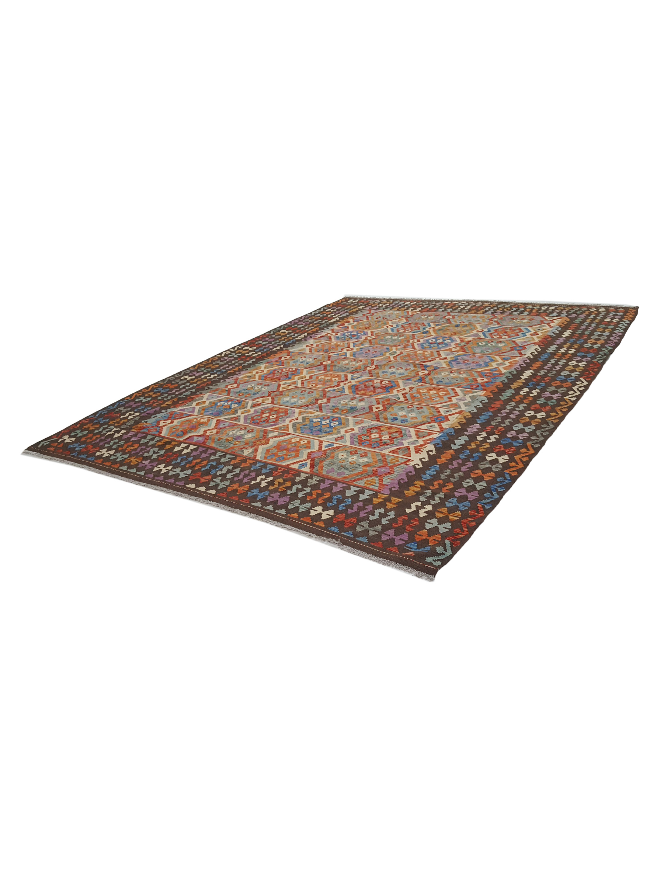 Kilim Hand Woven Multi 9x12 - Image 6 of 6