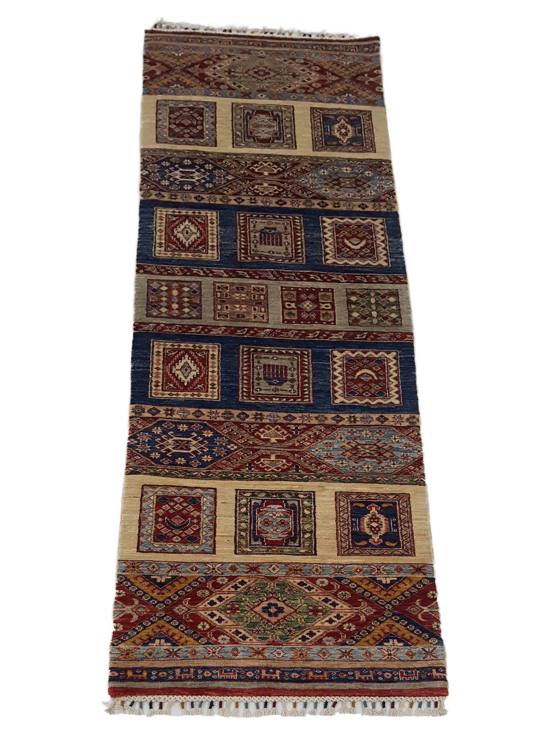 Khorgeen Hand Knotted Multi 3x10 - Image 2 of 6