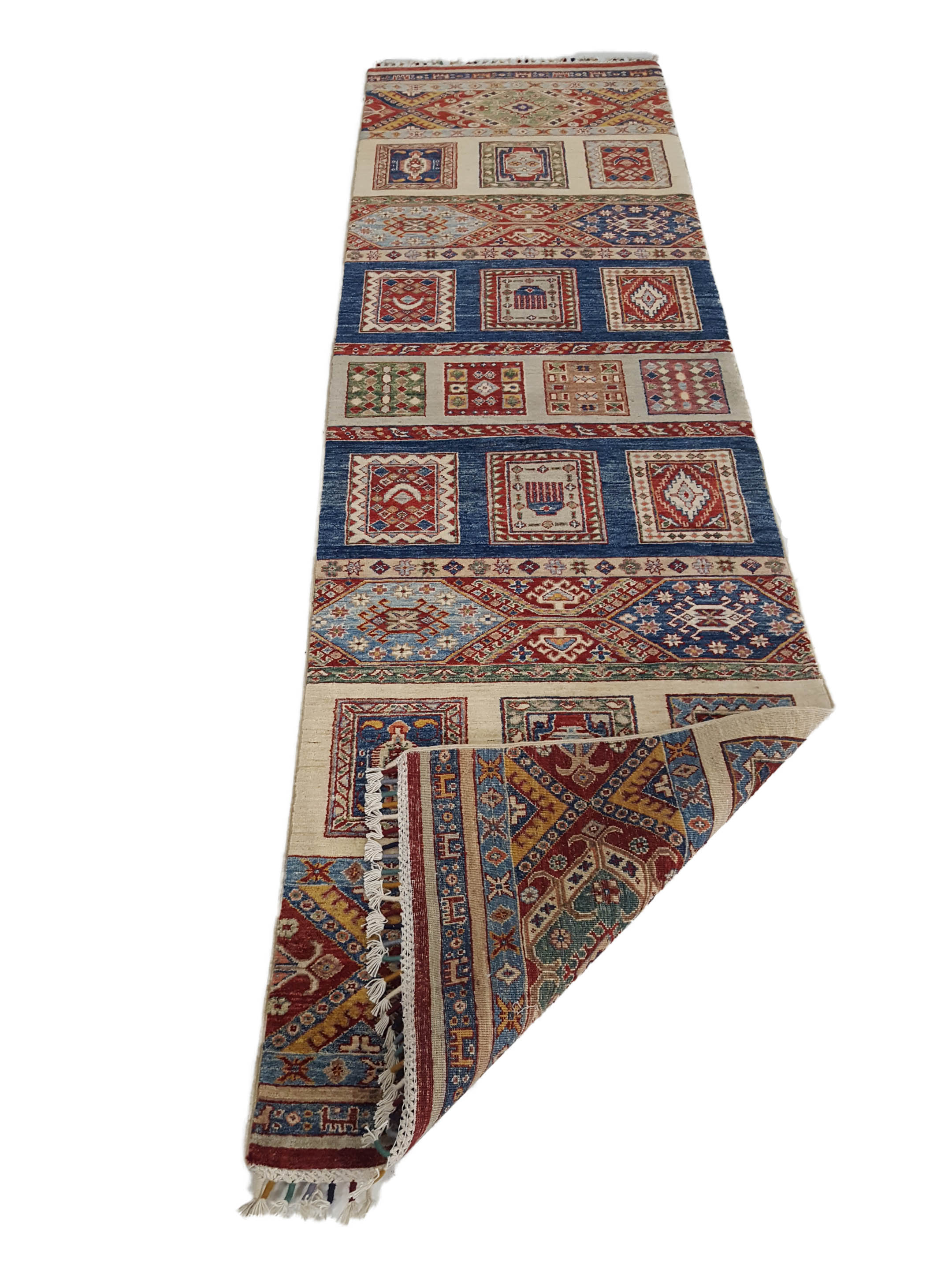 Khorgeen Hand Knotted Multi 3x10 - Image 3 of 6