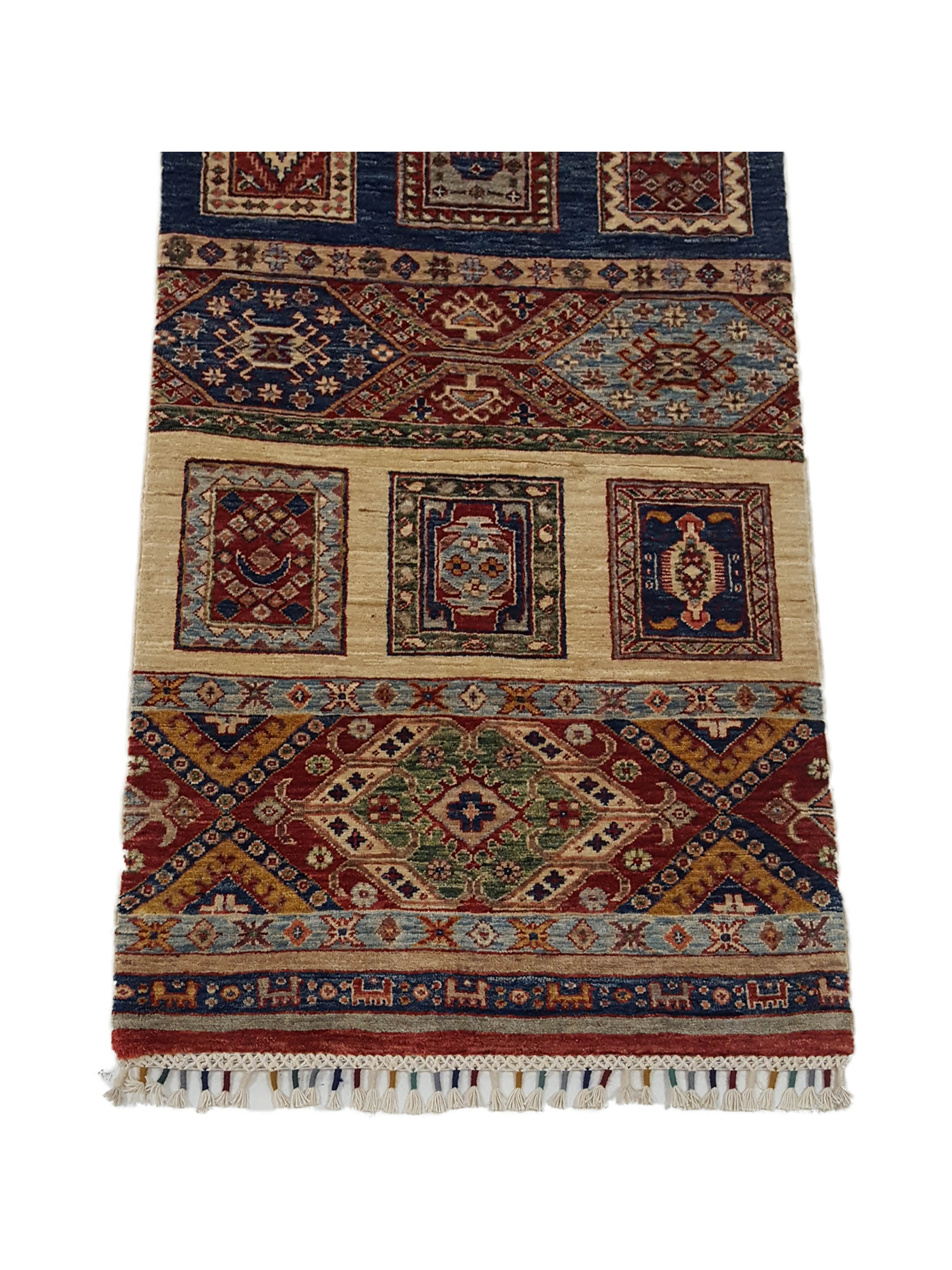 Khorgeen Hand Knotted Multi 3x10 - Image 4 of 6