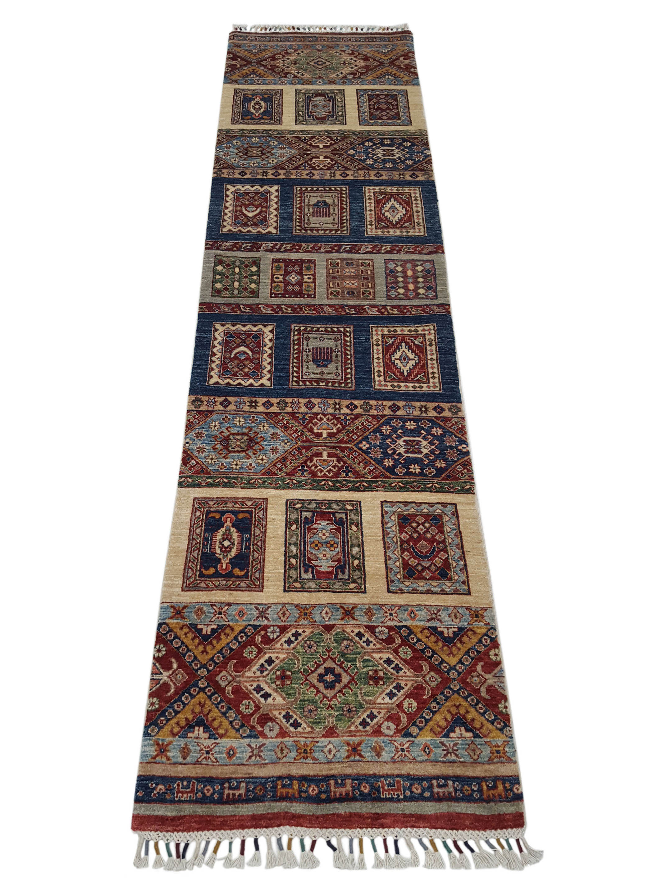 Khorgeen Hand Knotted Multi 3x10 - Image 2 of 6