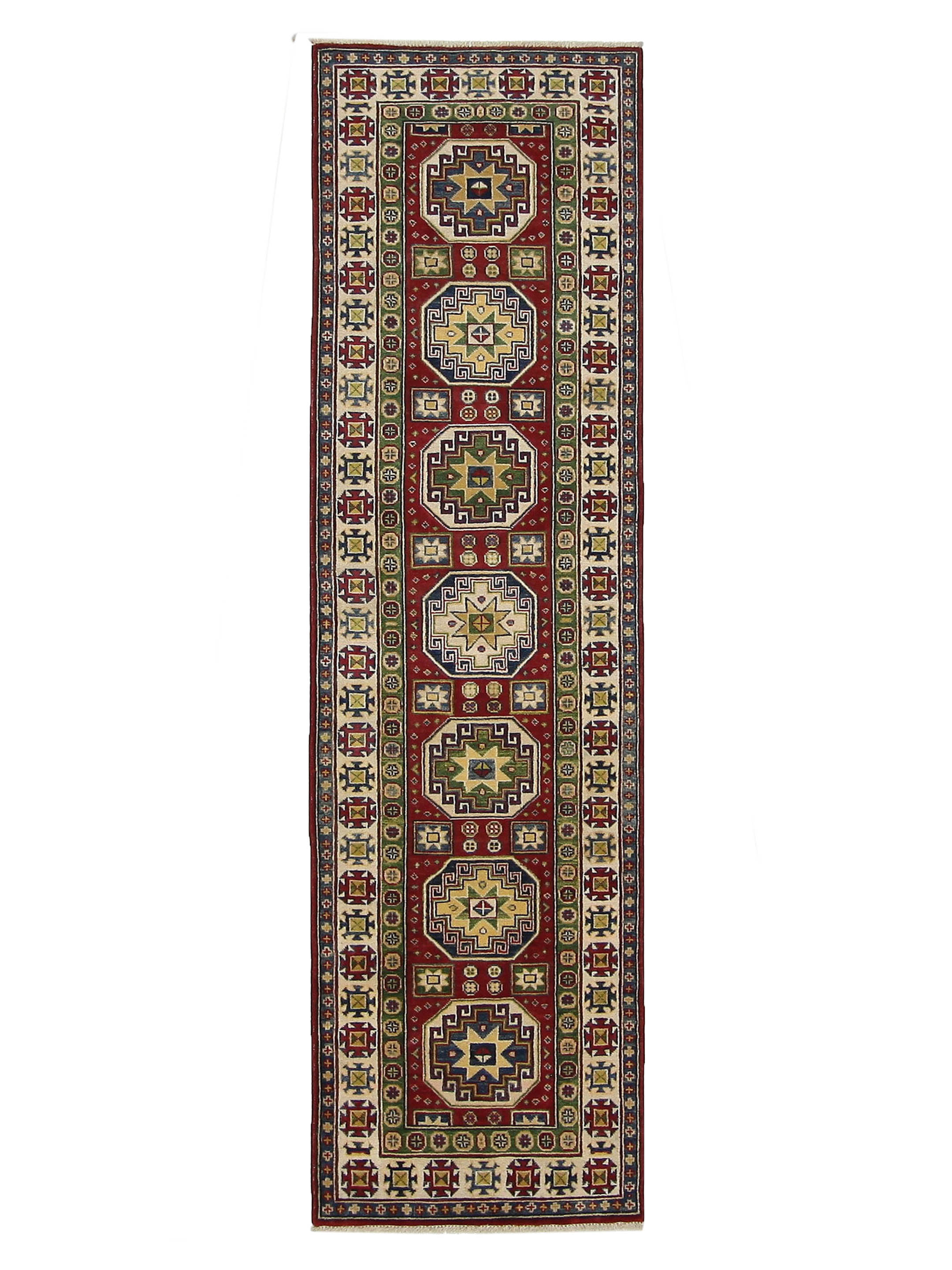 Kazak Hand Knotted Red 3x9