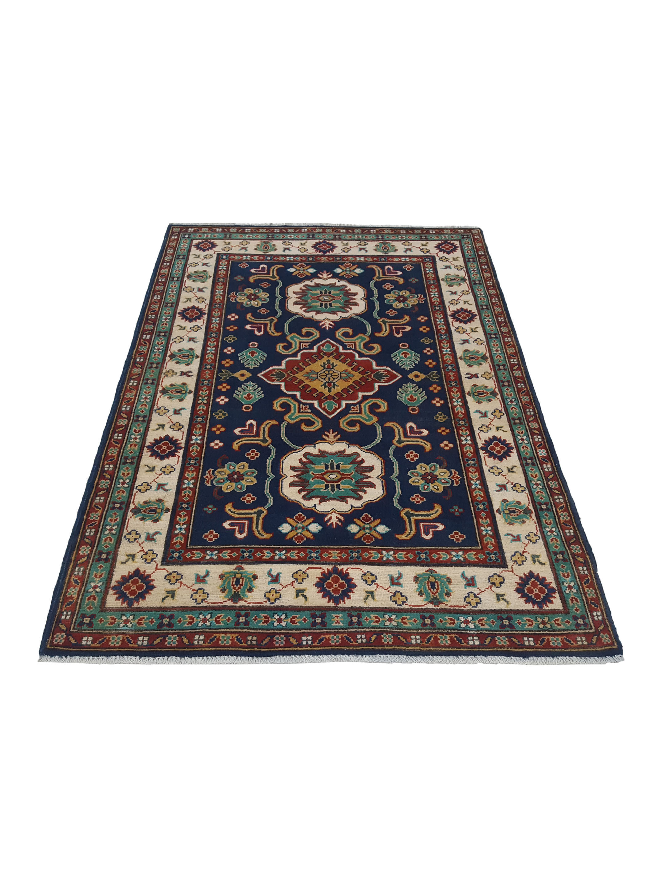 Kazak Hand Knotted Navy 4x6 - Image 2 of 6