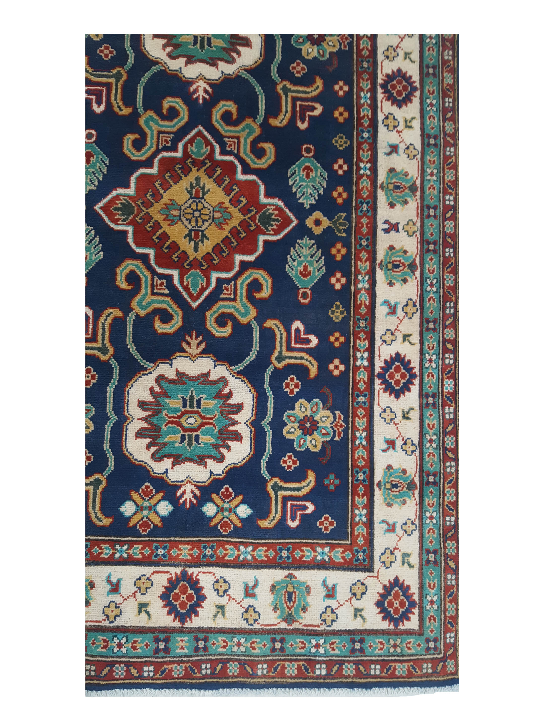 Kazak Hand Knotted Navy 4x6 - Image 4 of 6