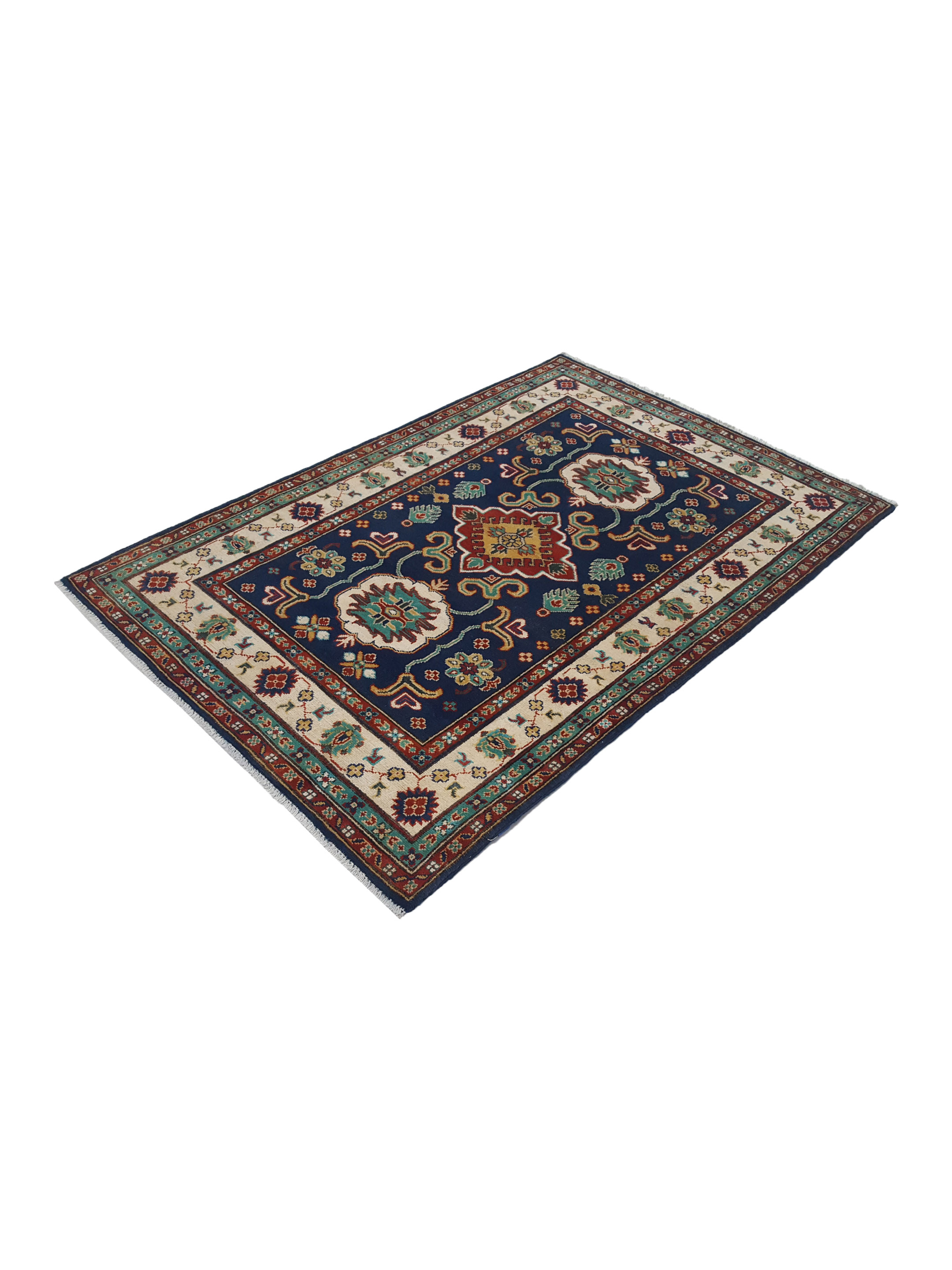 Kazak Hand Knotted Navy 4x6 - Image 6 of 6