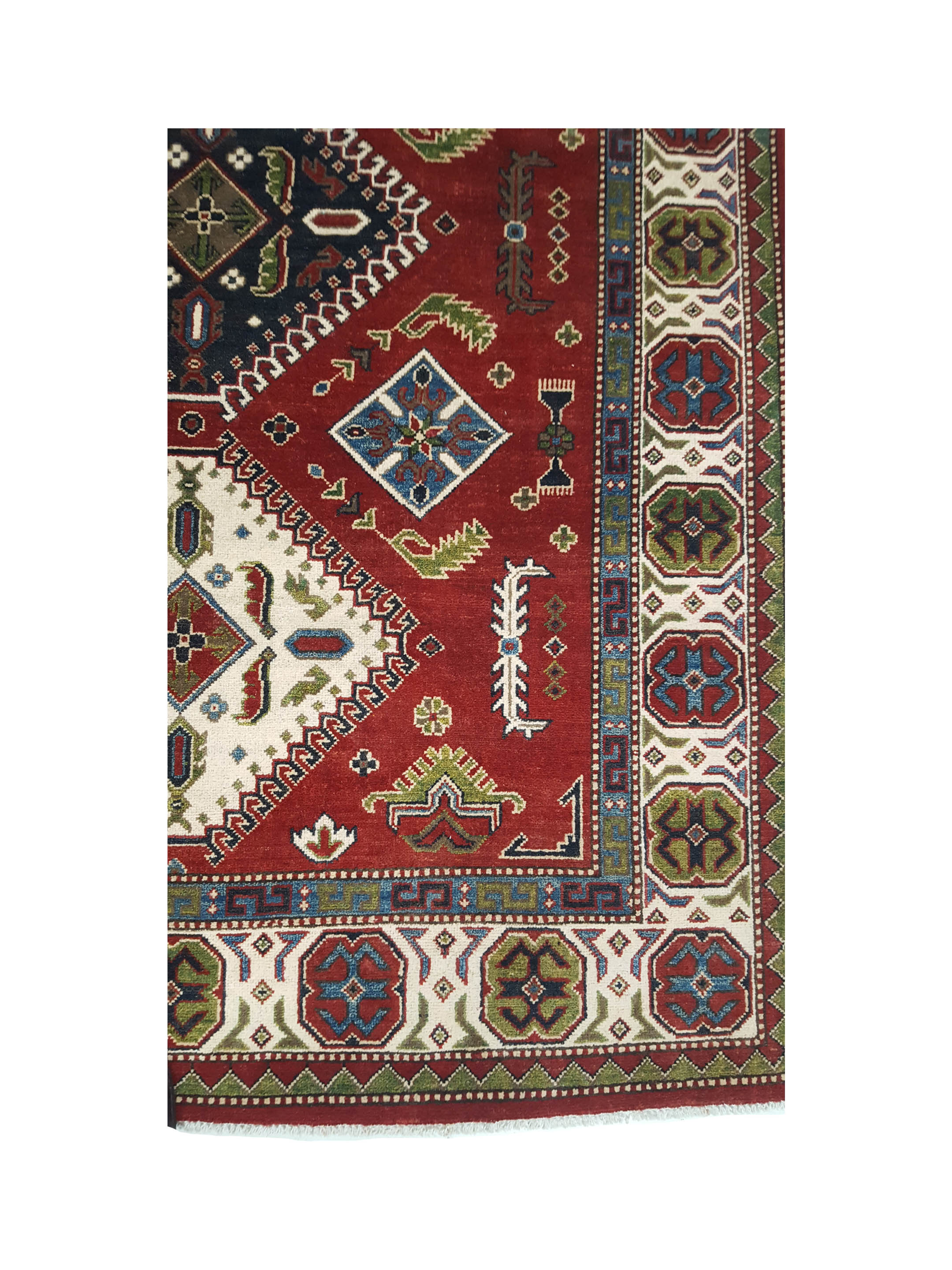 Kazak Hand Knotted Red 5x8 - Image 4 of 6