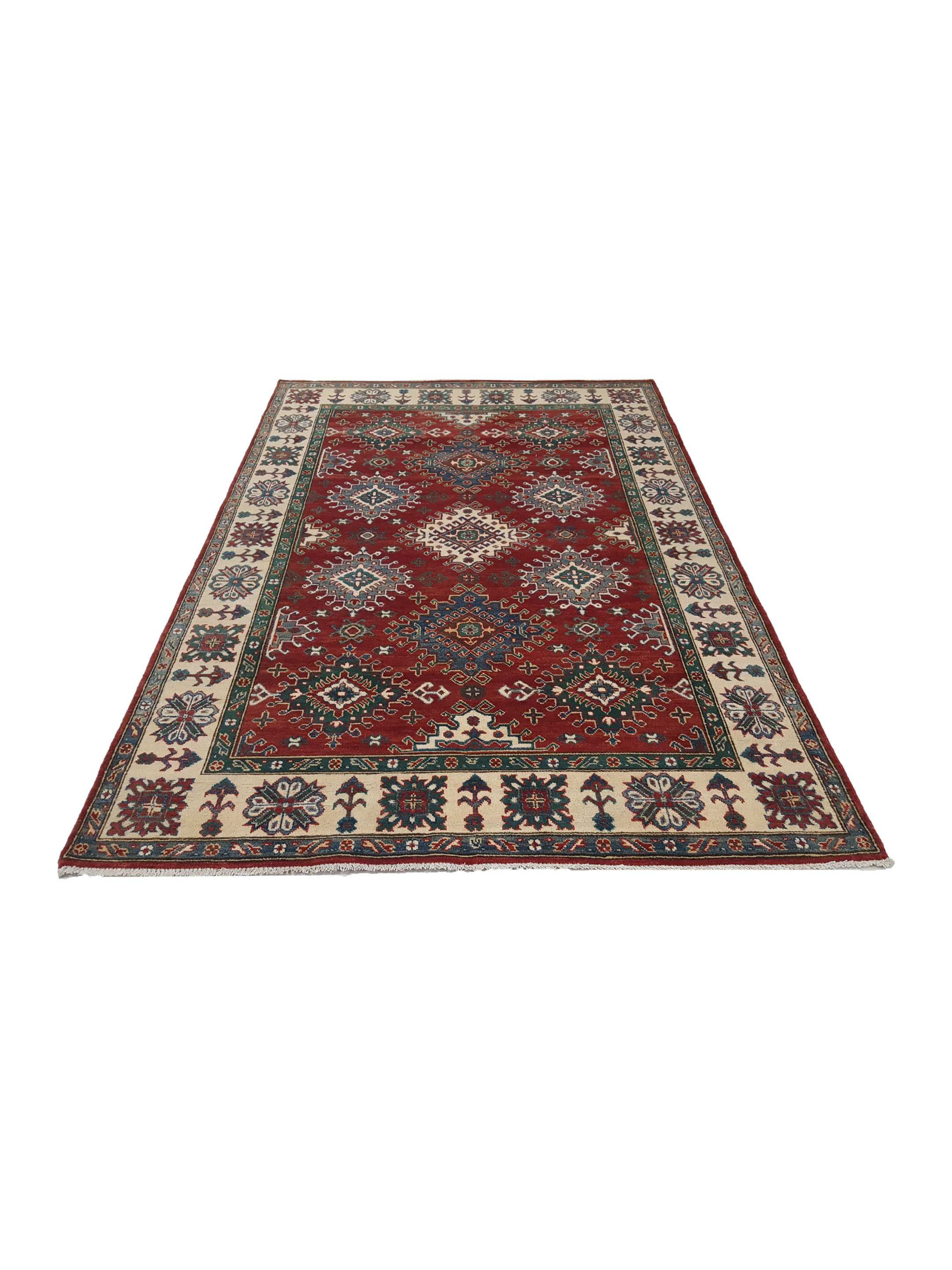 Kazak Hand Knotted Red 5x8 - Image 2 of 6