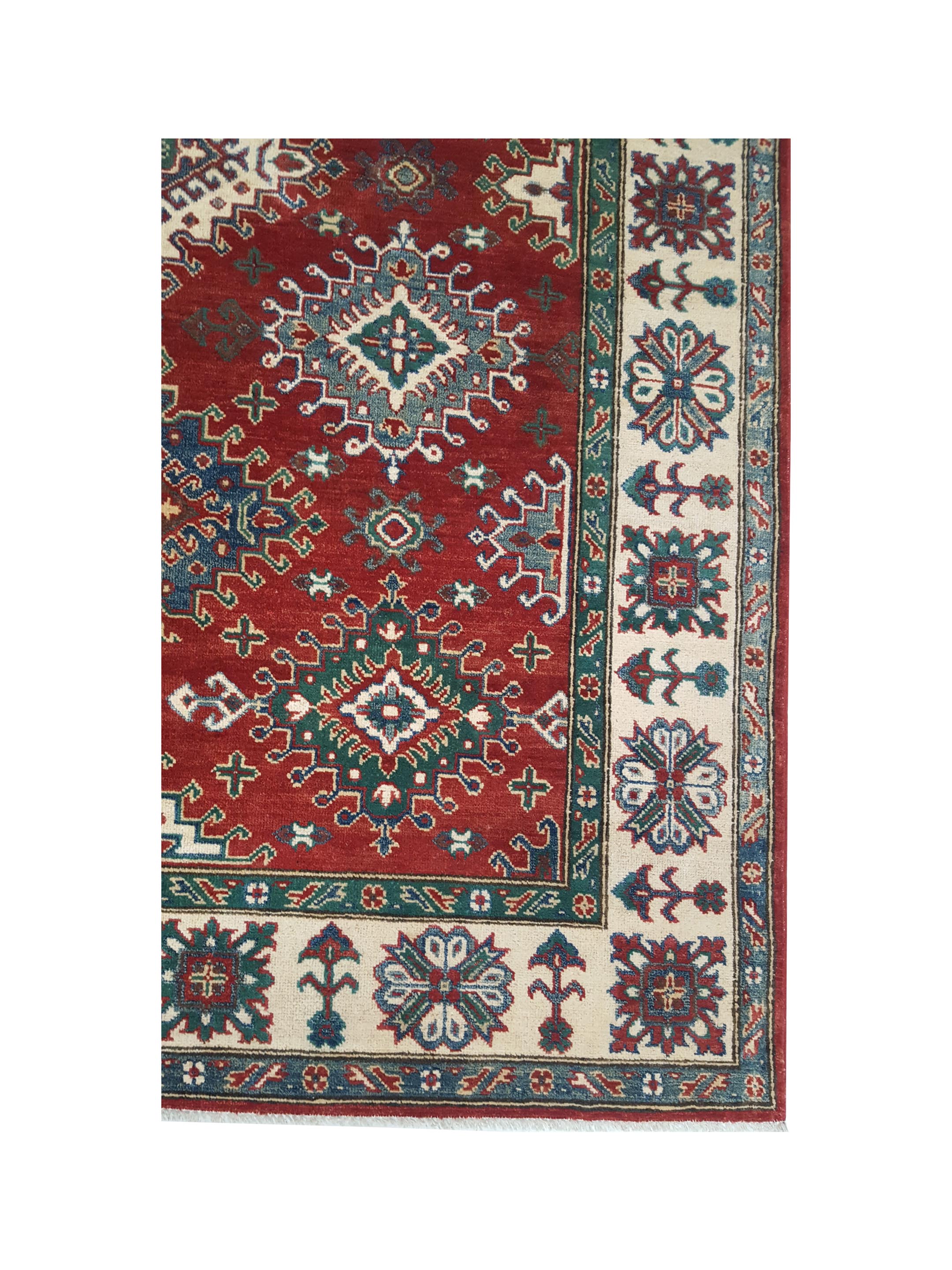 Kazak Hand Knotted Red 5x8 - Image 4 of 6