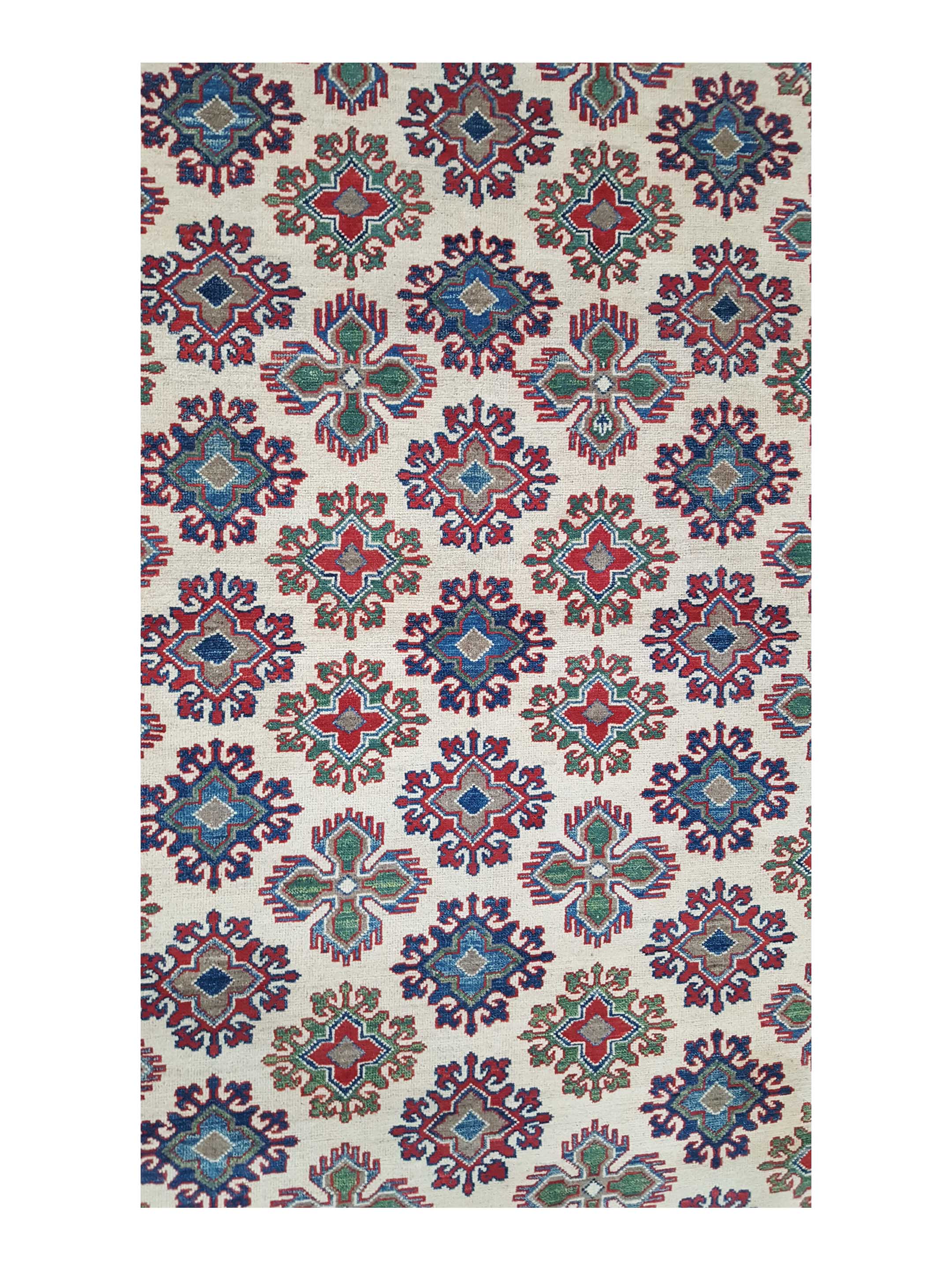 Kazak Hand Knotted Ivory 8x10 - Image 5 of 6