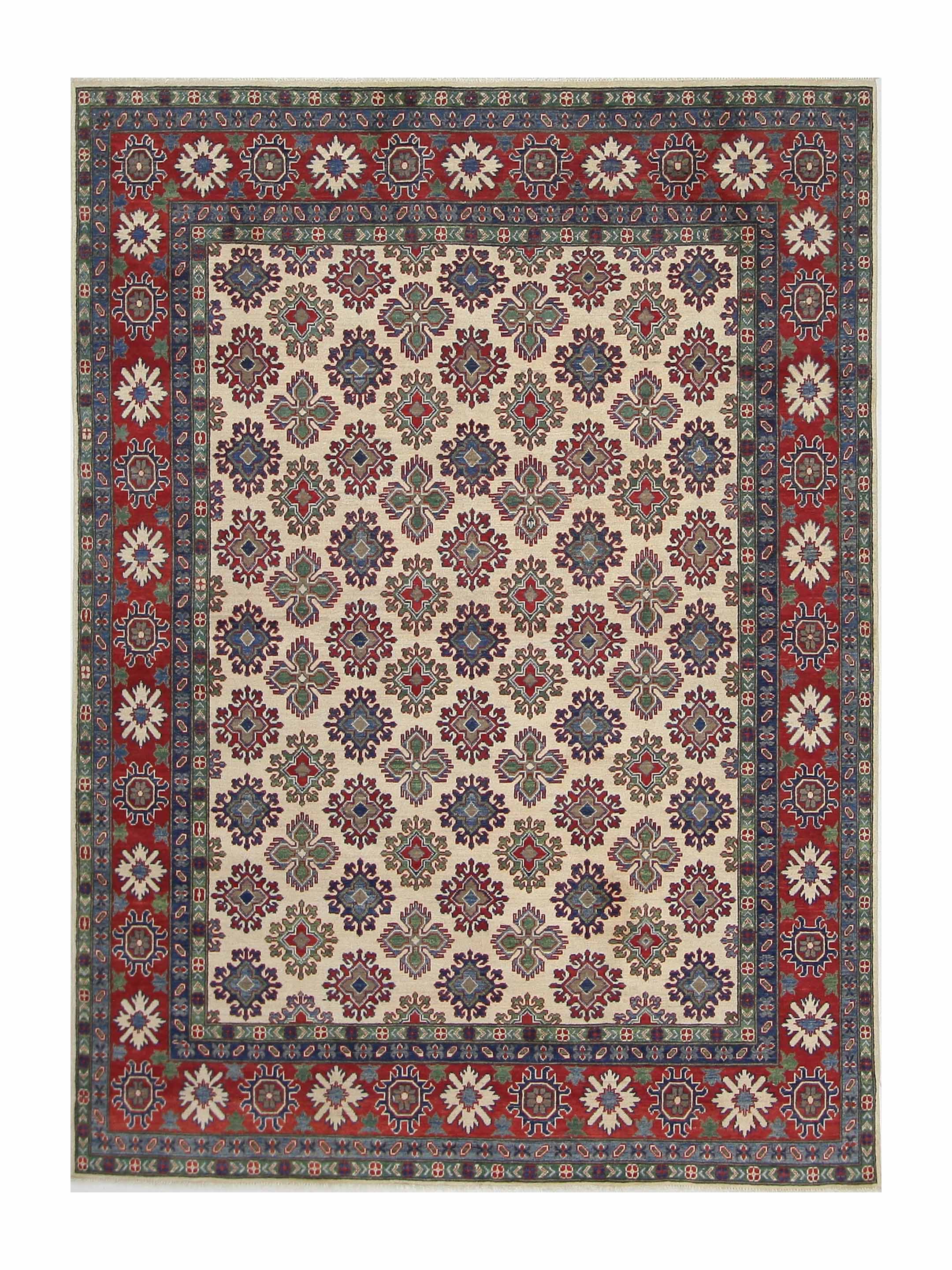 Kazak Hand Knotted Ivory 8x10