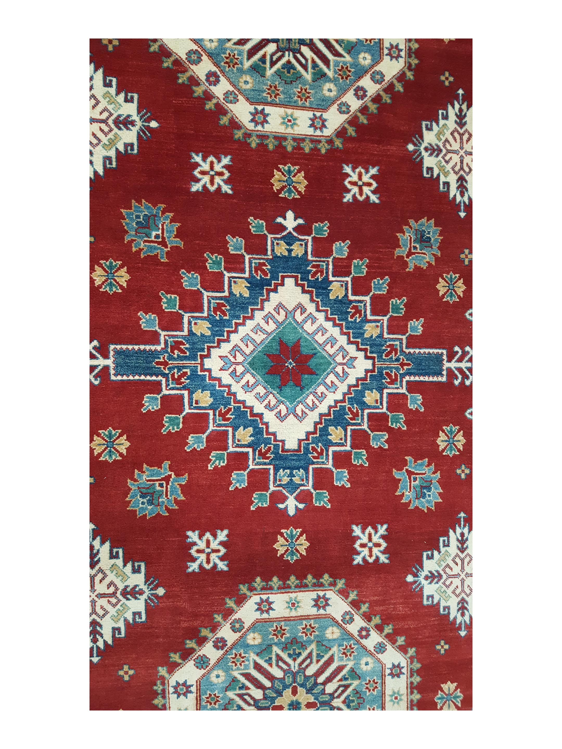 Kazak Hand Knotted Red 9x12 - Image 5 of 6
