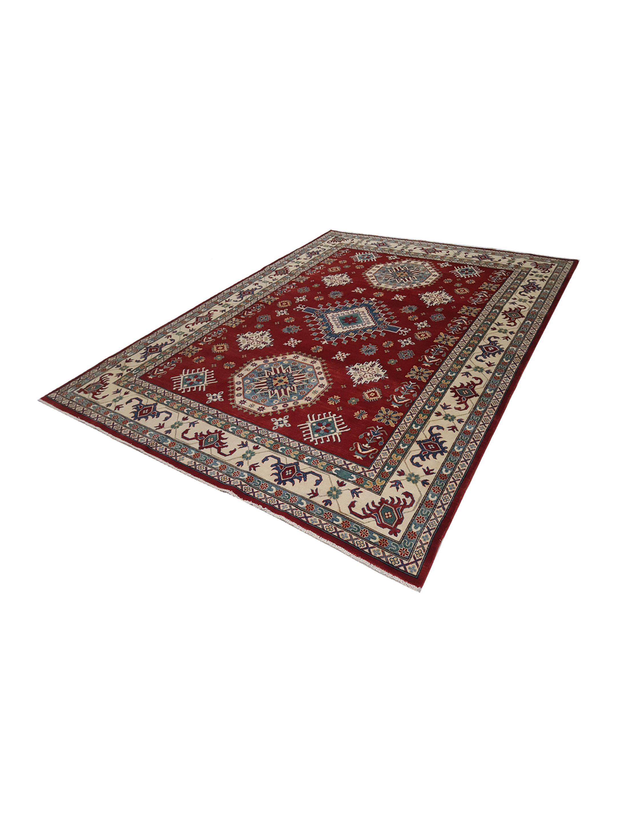 Kazak Hand Knotted Red 9x12 - Image 6 of 6