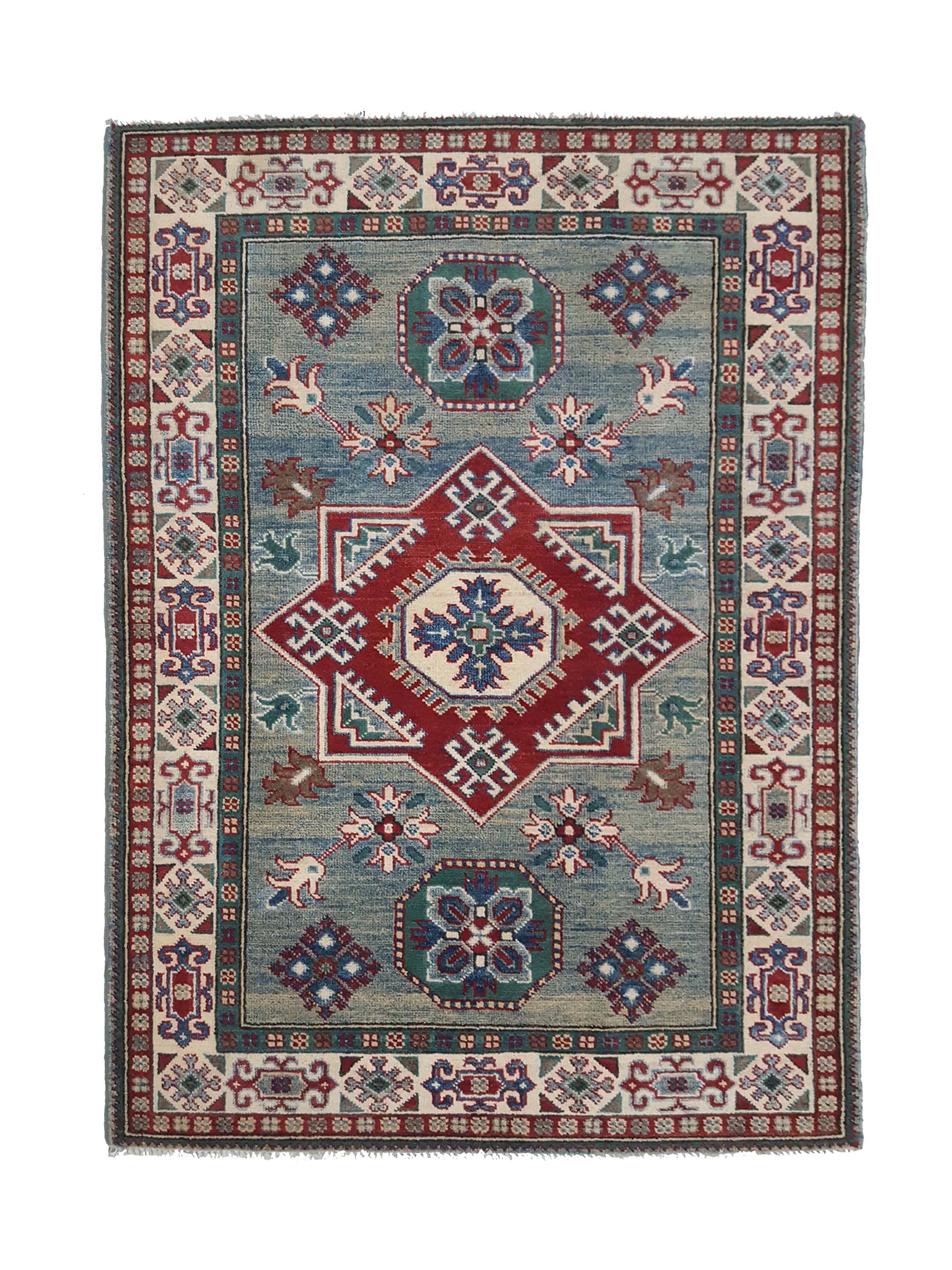 Kazak Hand Knotted Green 3x5