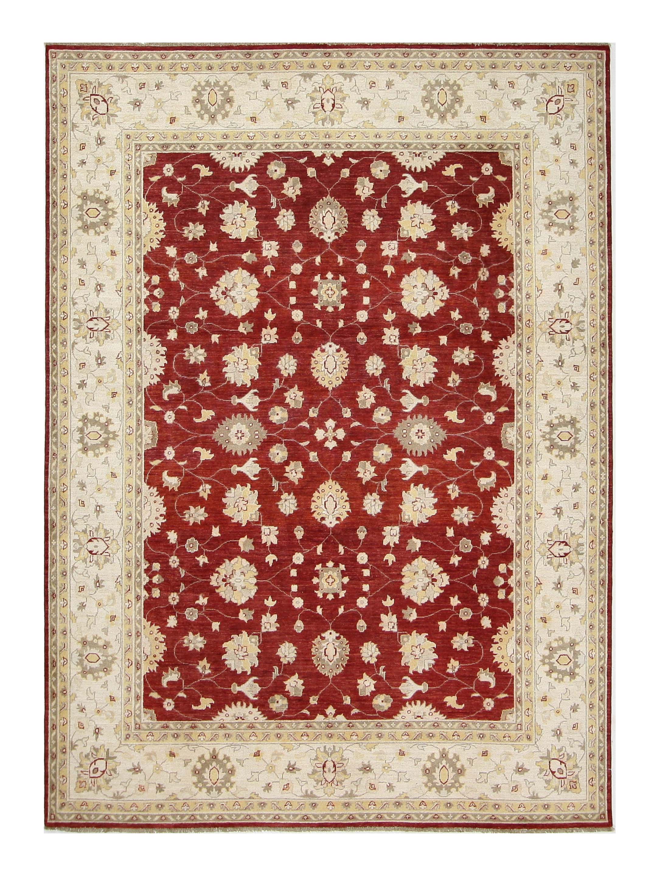 Ziegler Hand Knotted Red 8x10