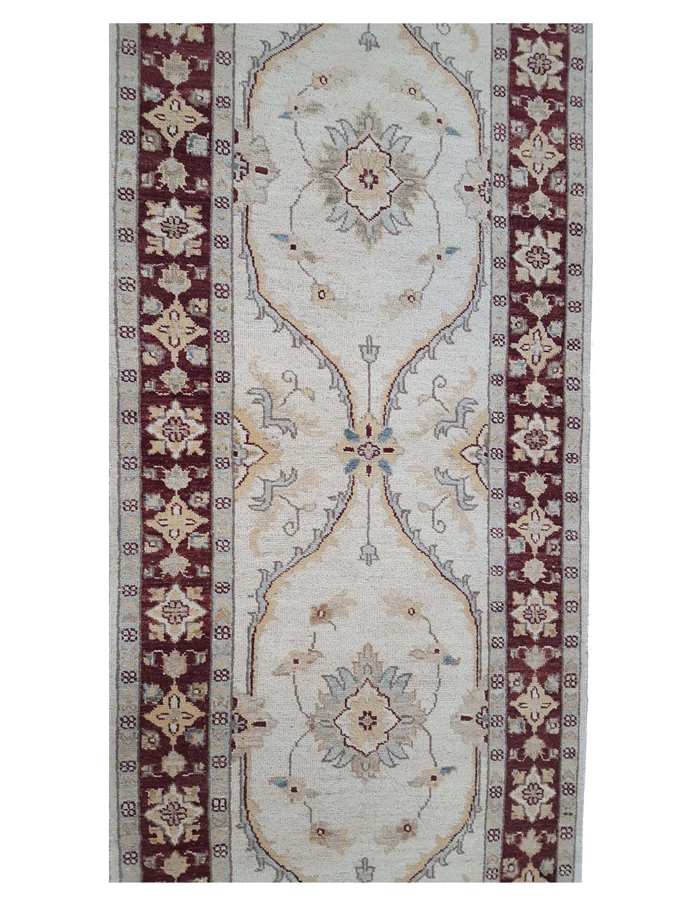 Ziegler Hand Knotted Ivory 3x10 - Image 5 of 6