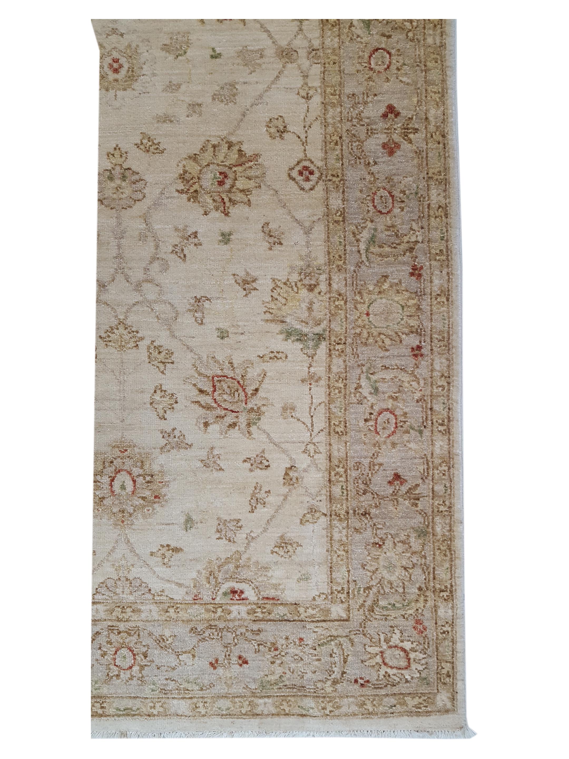 Ziegler Hand Knotted Ivory 4x20 - Image 4 of 7