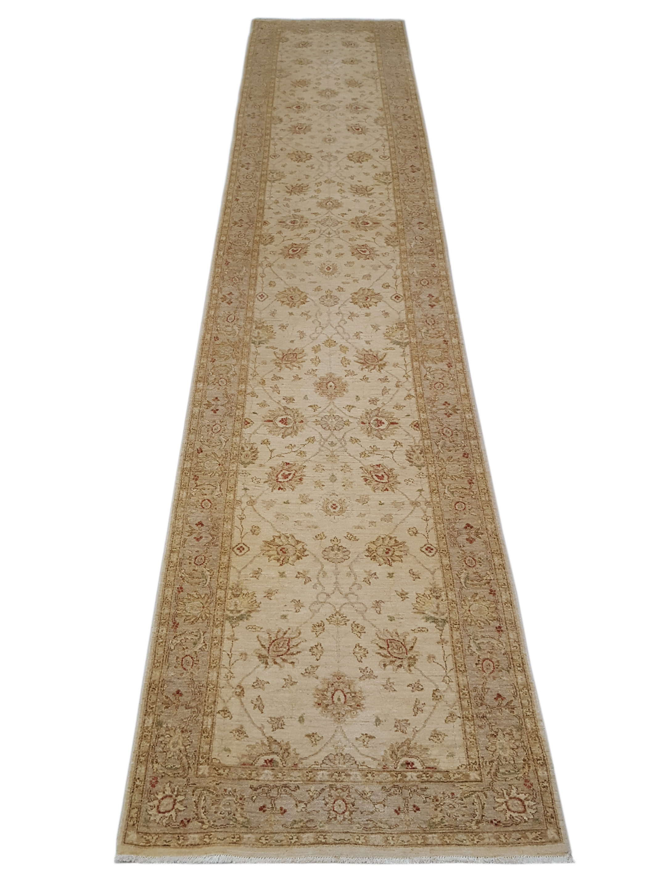 Ziegler Hand Knotted Ivory 4x20 - Image 6 of 7