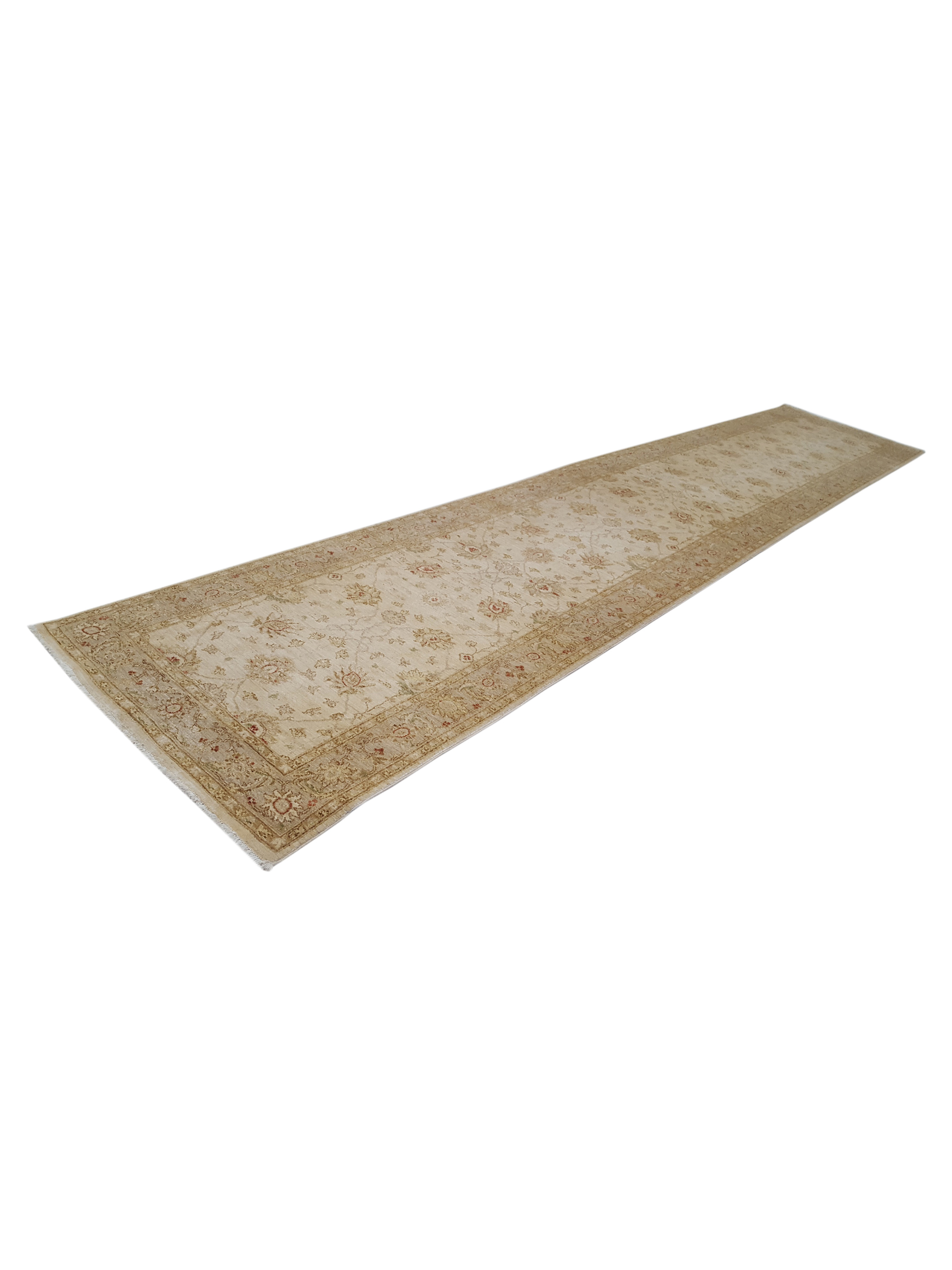 Ziegler Hand Knotted Ivory 4x20 - Image 7 of 7