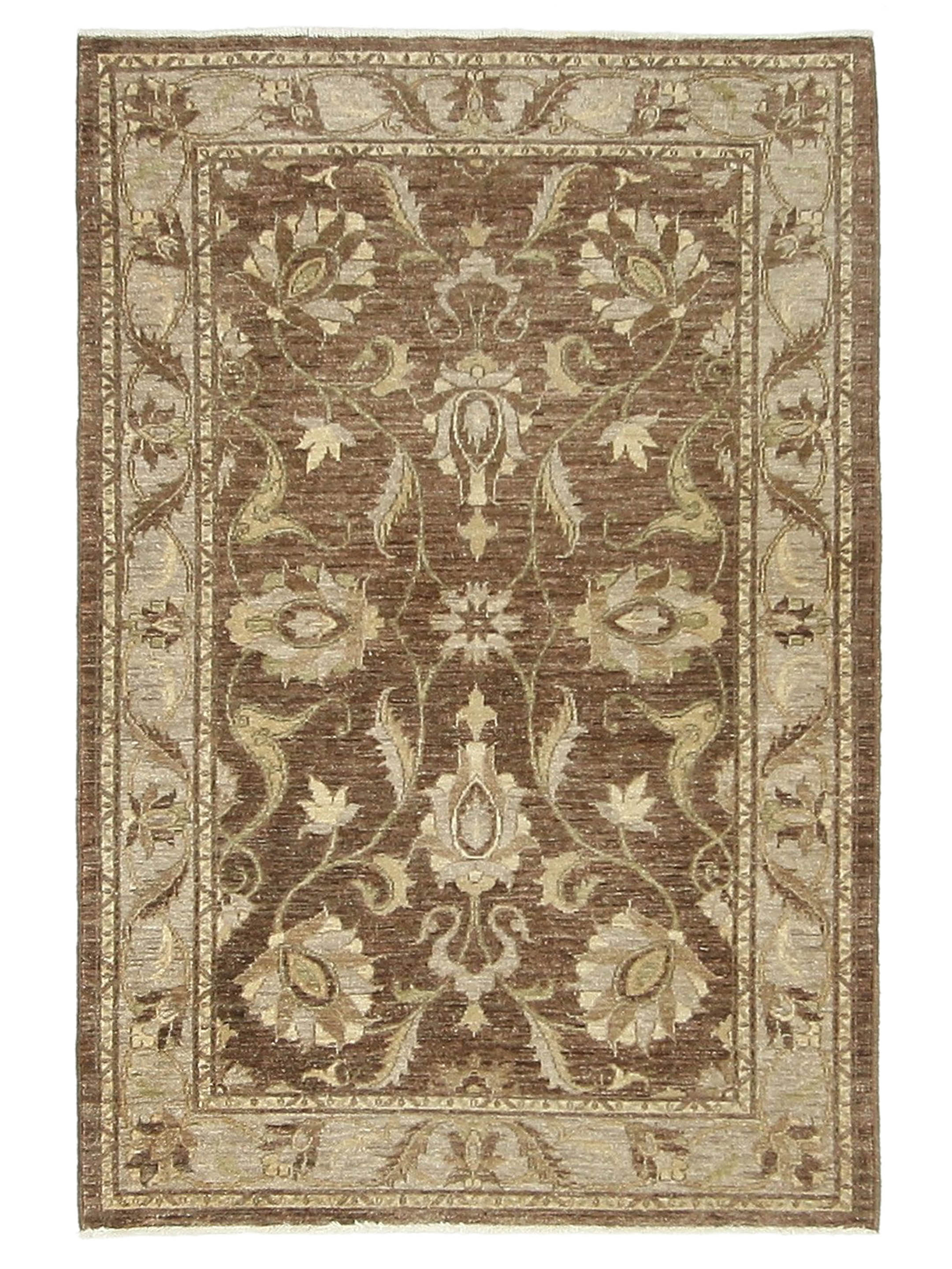 Ziegler Hand Knotted Brown 4x6