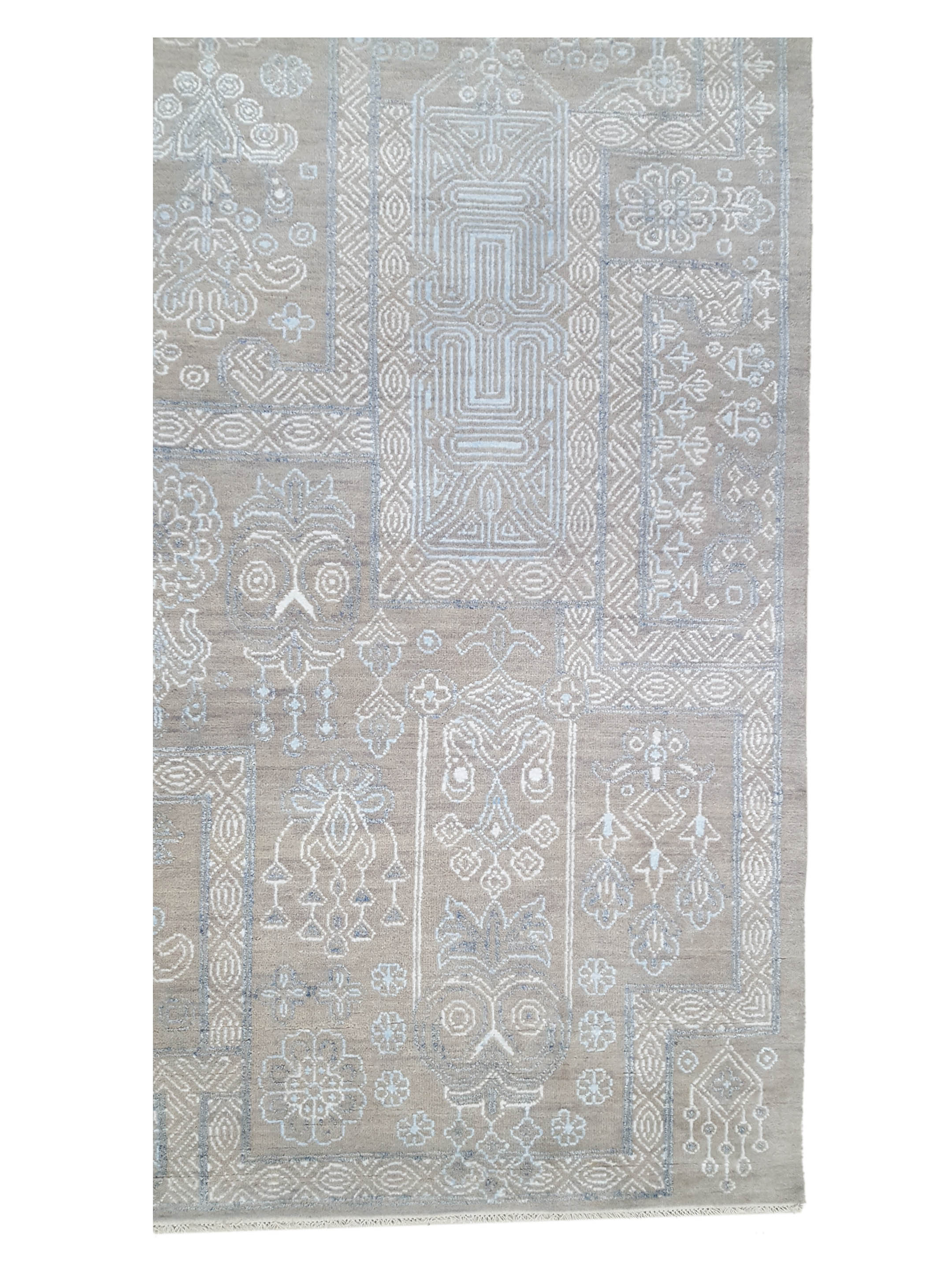 Jewel Hand Knotted Grey 13x17