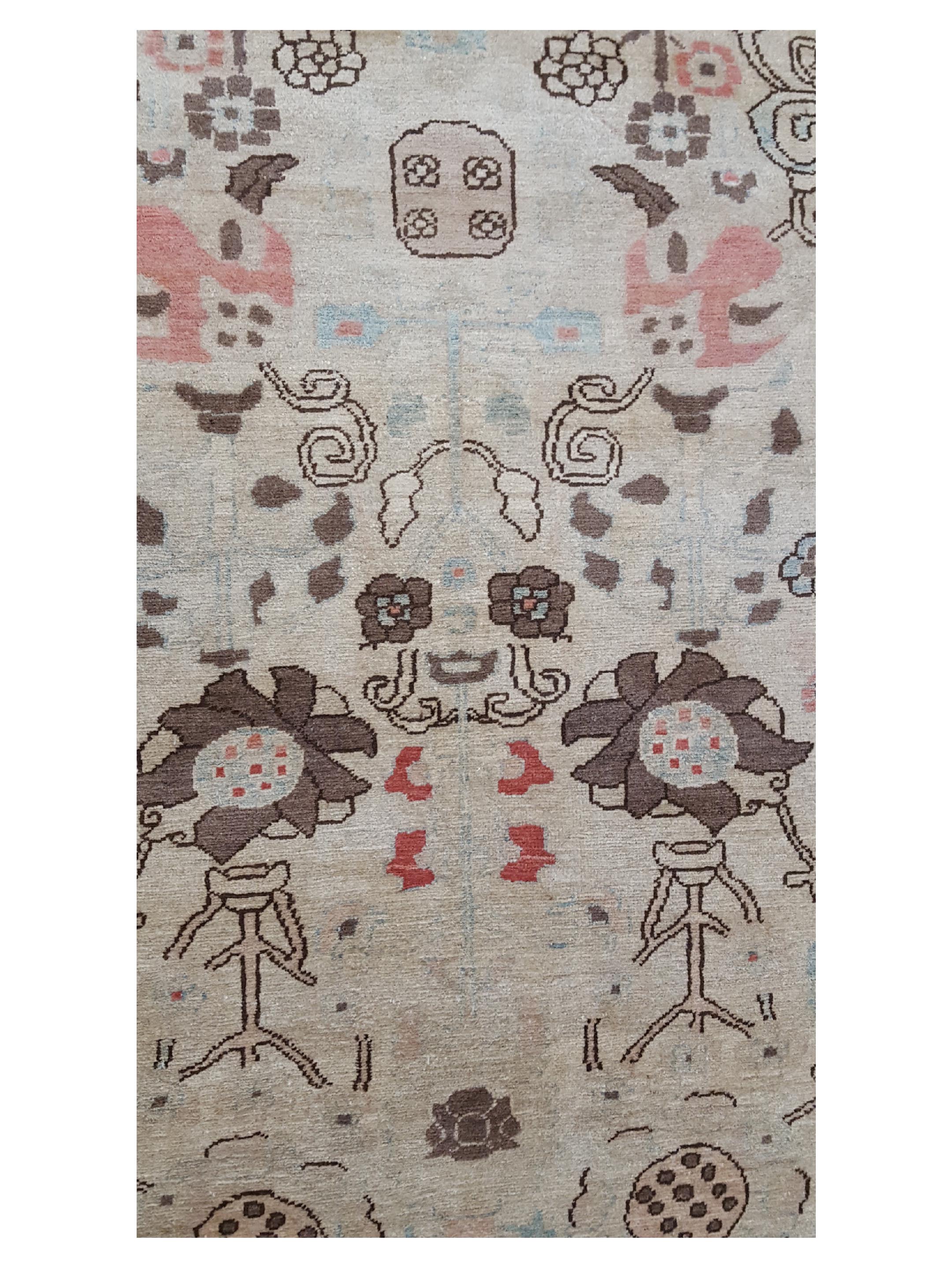Ziegler Hand Knotted Ivory 10x12 - Image 5 of 6