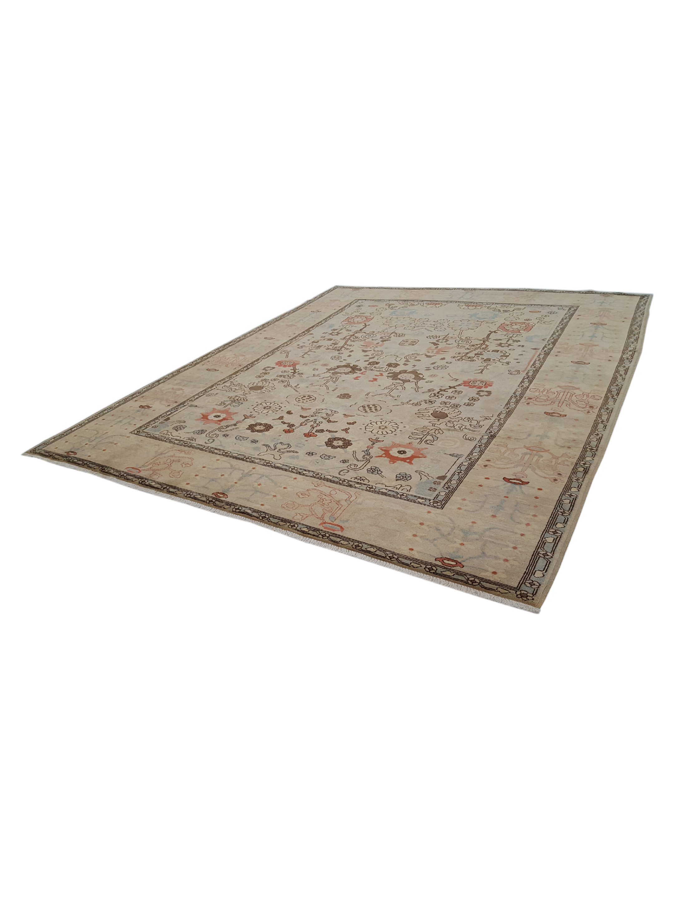 Ziegler Hand Knotted Ivory 10x12 - Image 6 of 6