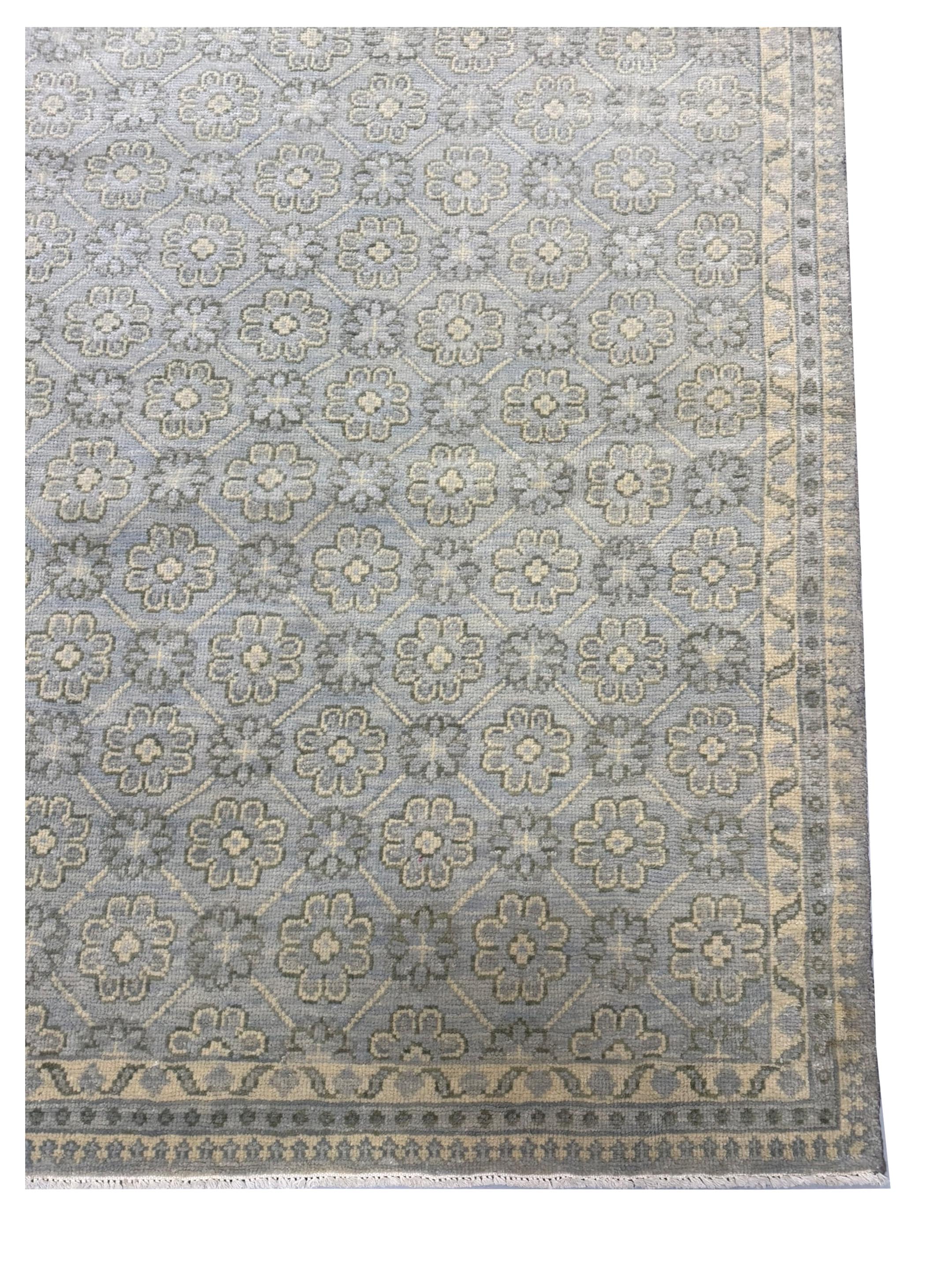 Khotan Hand Knotted Sky 13x21 - Image 4 of 7