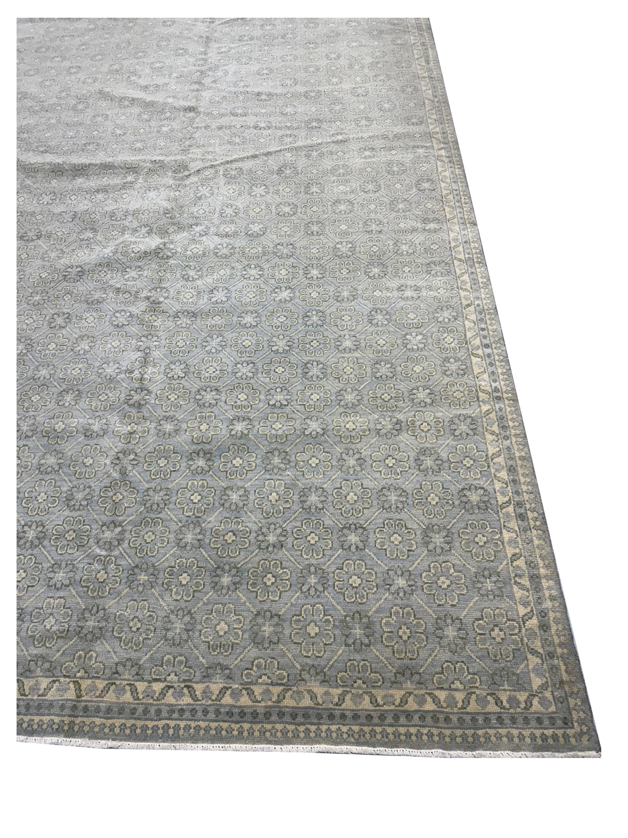 Khotan Hand Knotted Sky 13x21 - Image 5 of 7