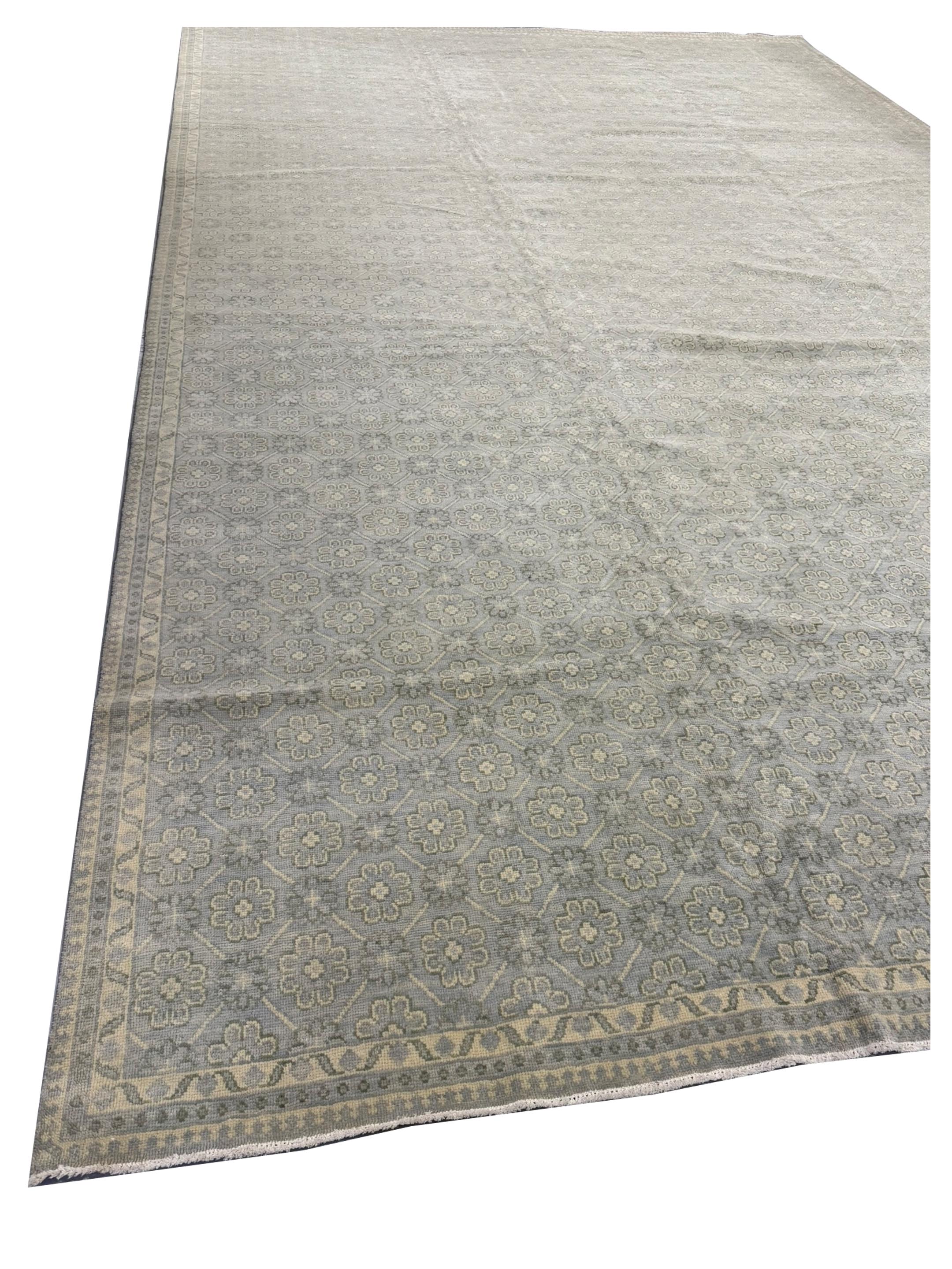 Khotan Hand Knotted Sky 13x21 - Image 6 of 7