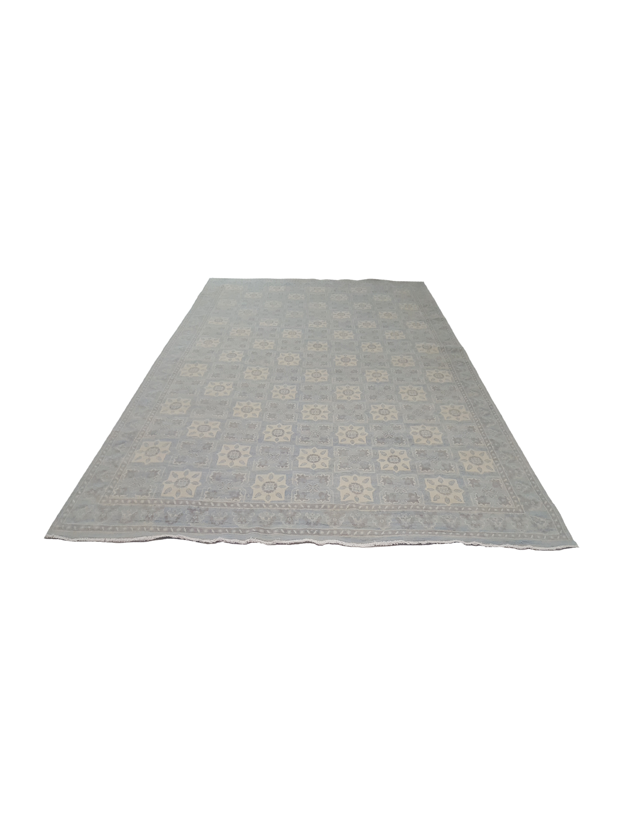 Khotan Hand Knotted Blue 10x14 - Image 2 of 6