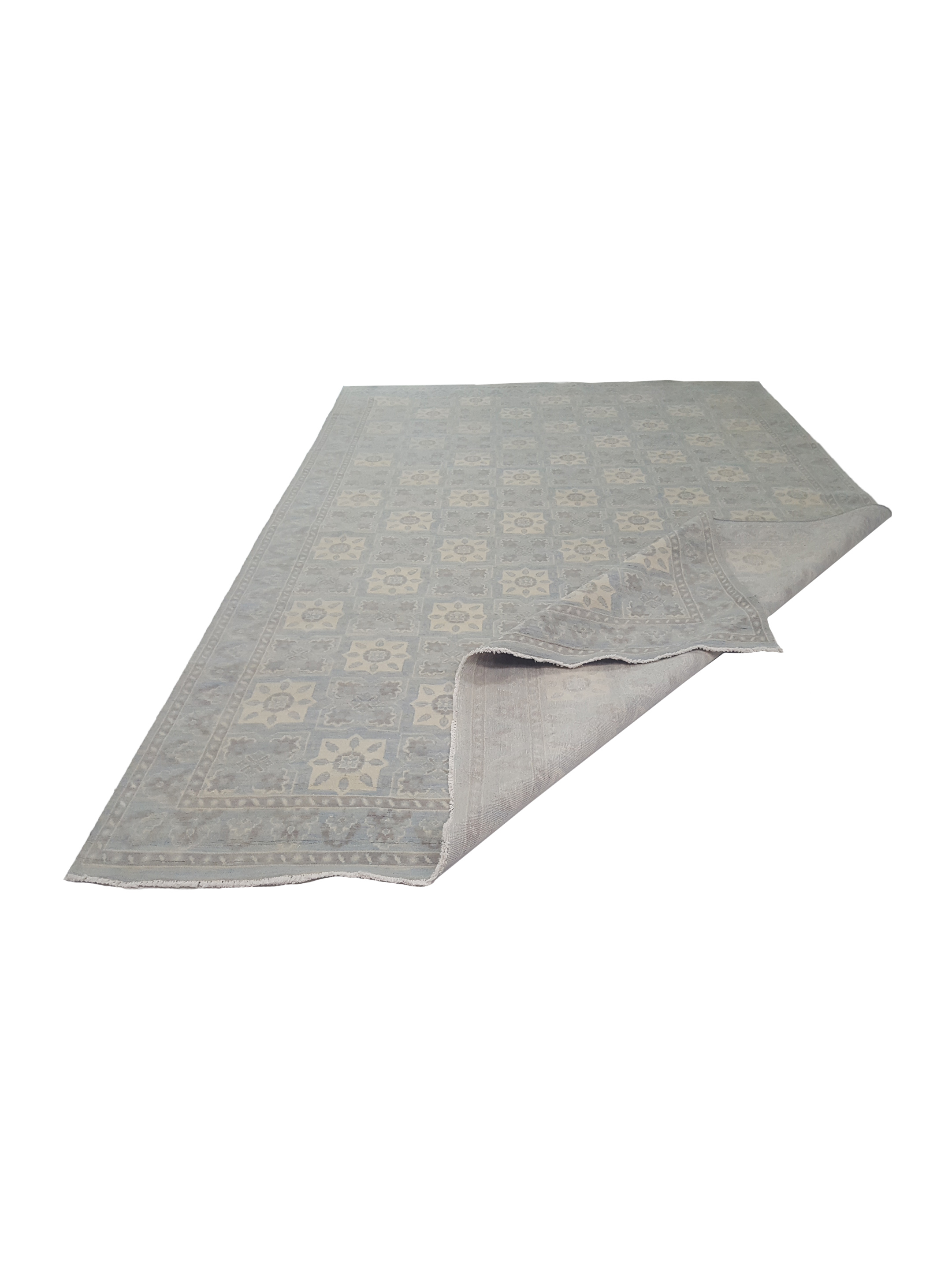 Khotan Hand Knotted Blue 10x14 - Image 3 of 6
