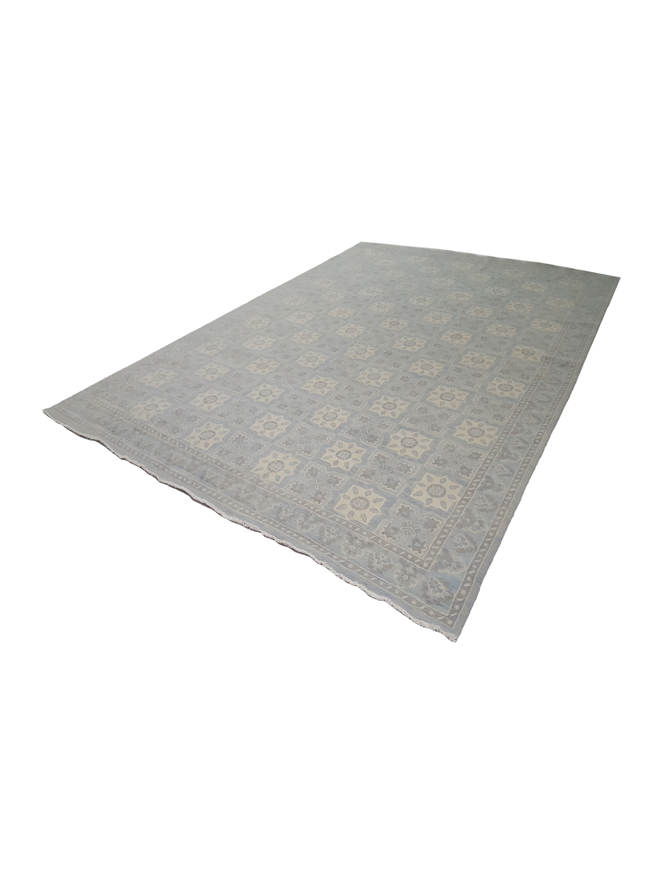 Khotan Hand Knotted Blue 10x14 - Image 6 of 6