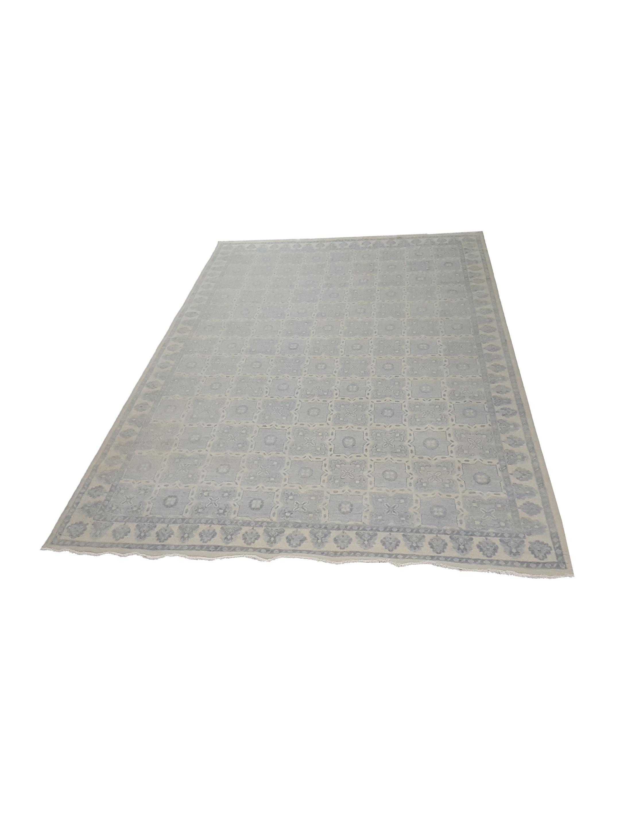 Khotan Hand Knotted Blue 10x14 - Image 2 of 6