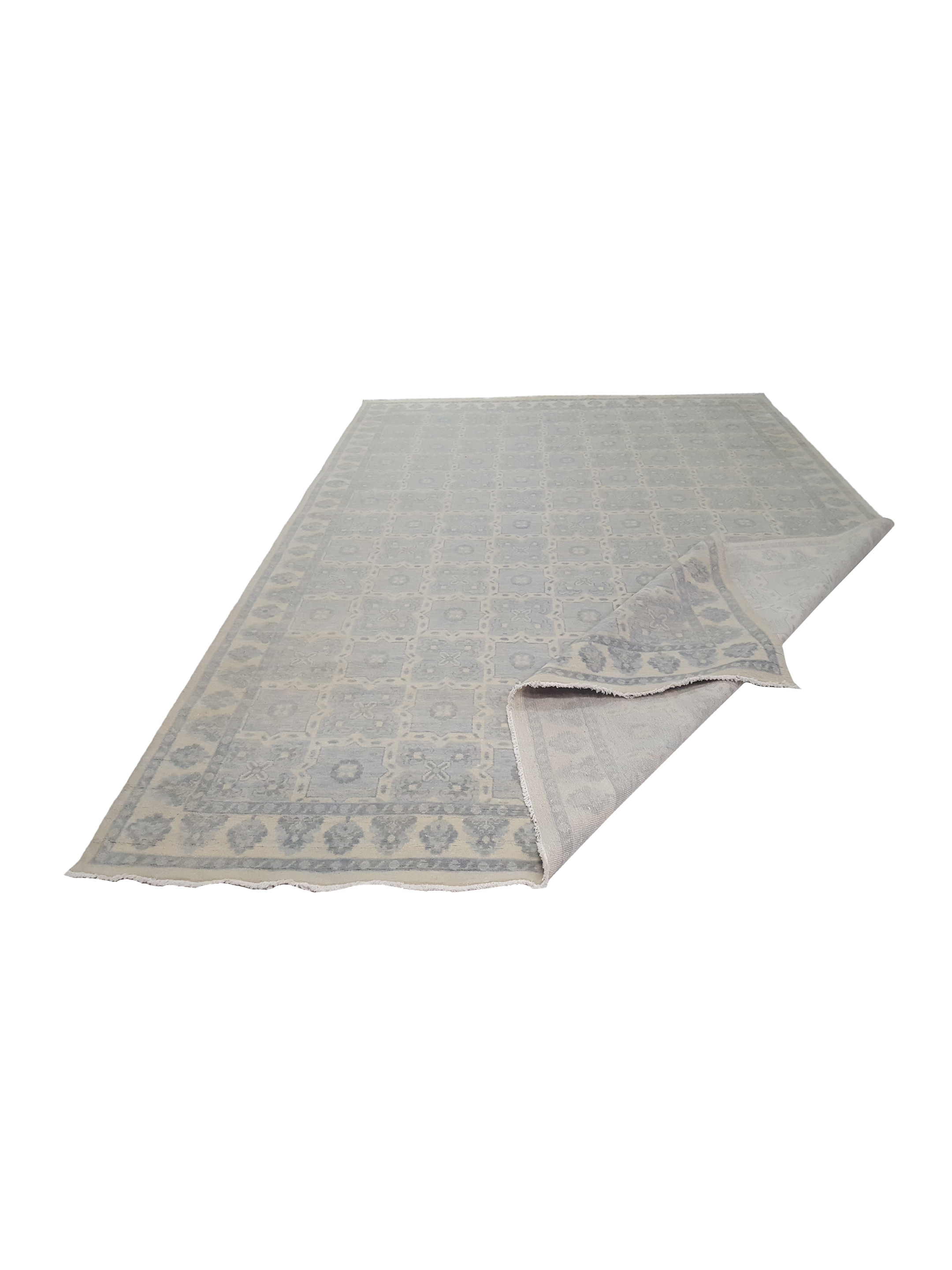 Khotan Hand Knotted Blue 10x14 - Image 3 of 6