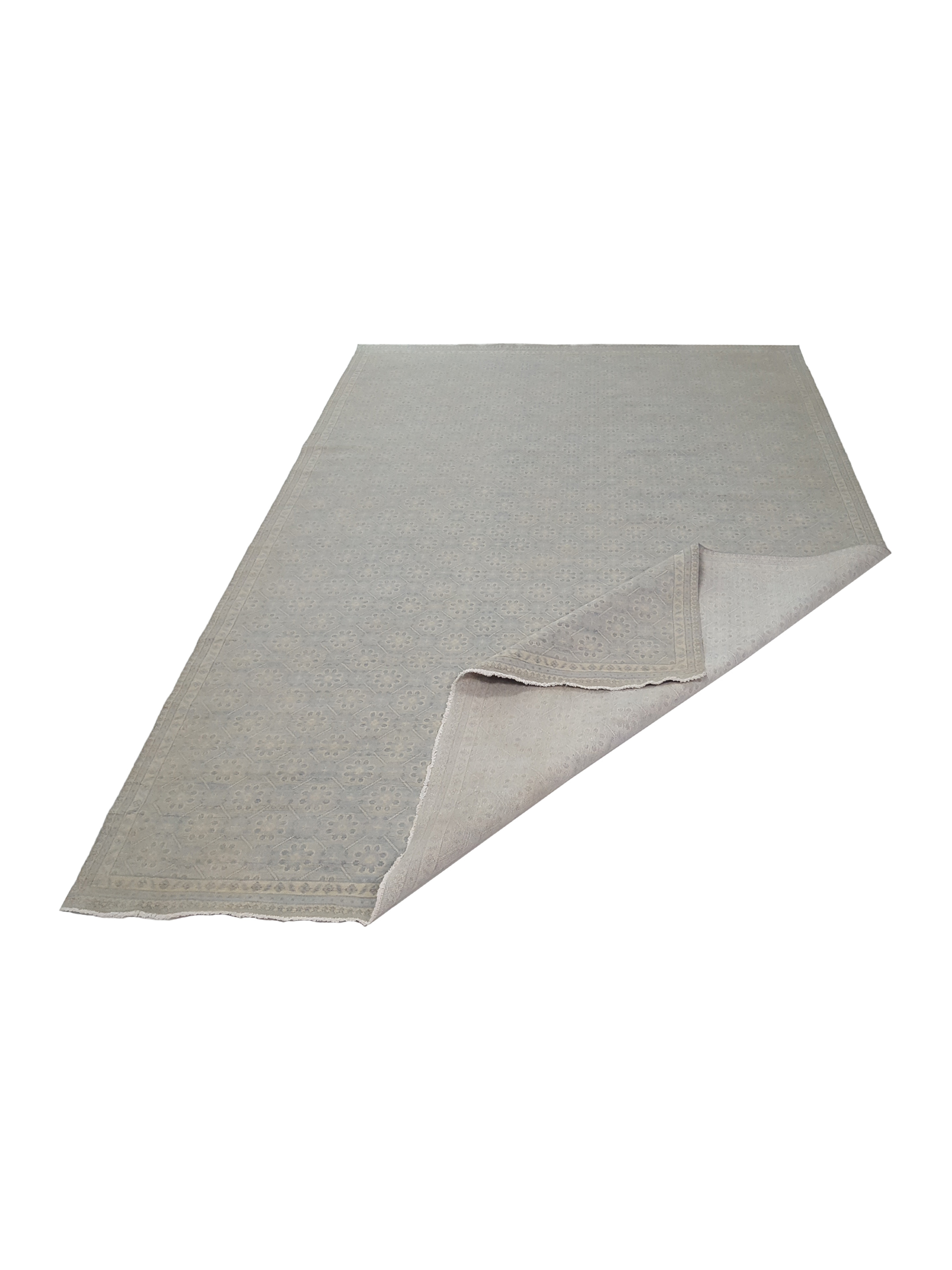 Khotan Hand Knotted Grey Blue 10x14 - Image 3 of 6