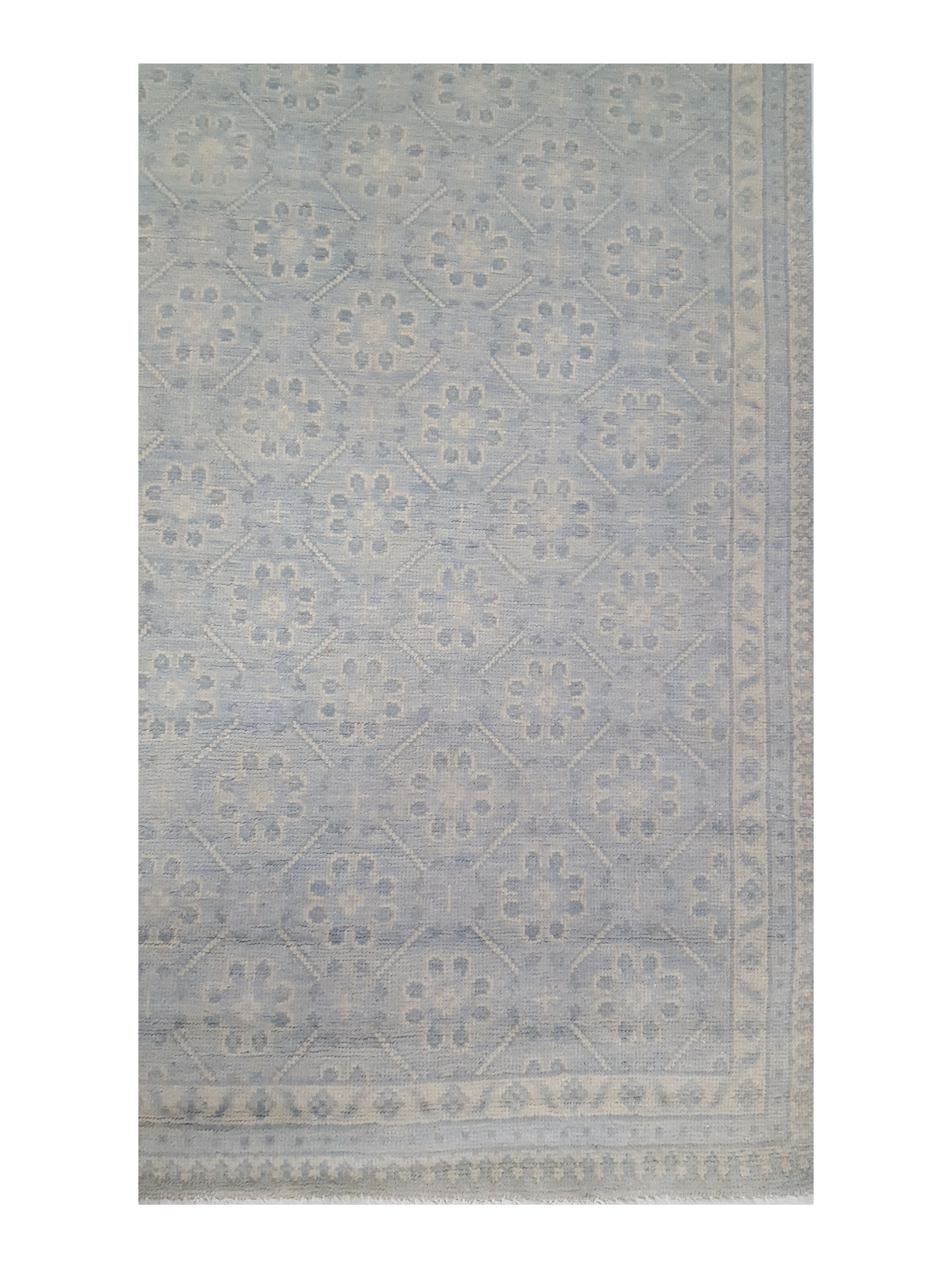 Khotan Hand Knotted Grey Blue 10x14 - Image 4 of 6