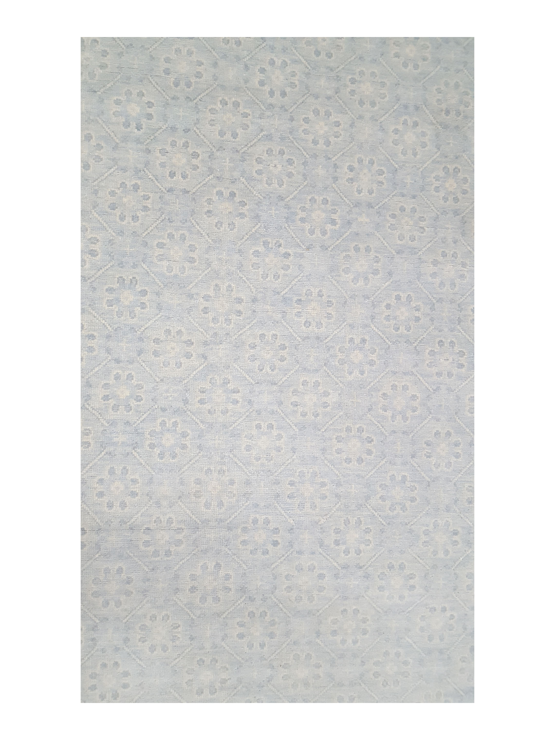 Khotan Hand Knotted Grey Blue 10x14 - Image 5 of 6