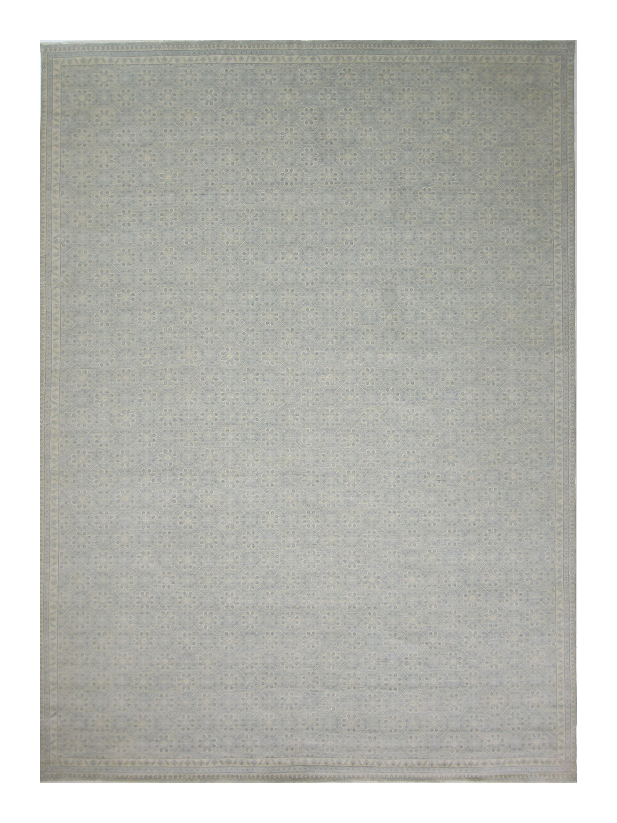 Khotan Hand Knotted Grey Blue 10x14