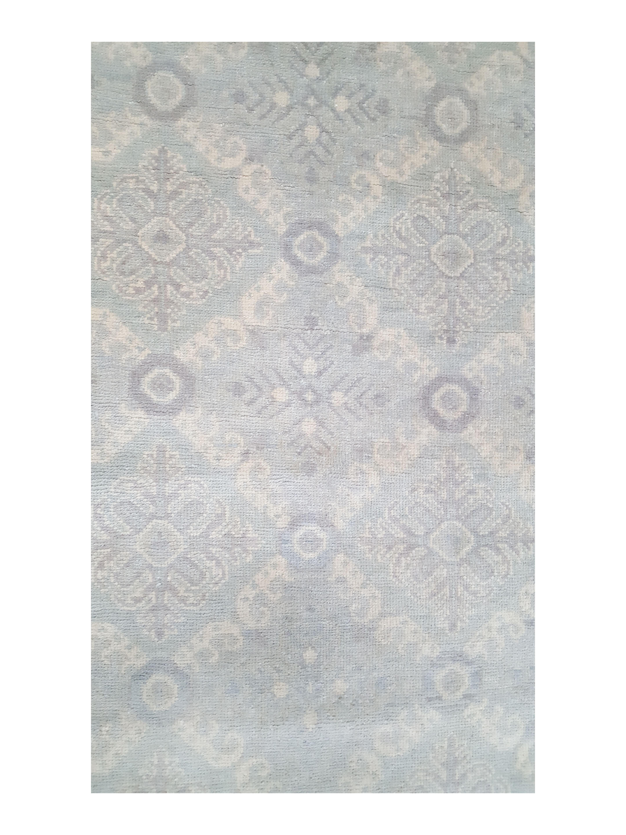 Khotan-In Hand Knotted Grey Blue 6x9 - Image 5 of 6