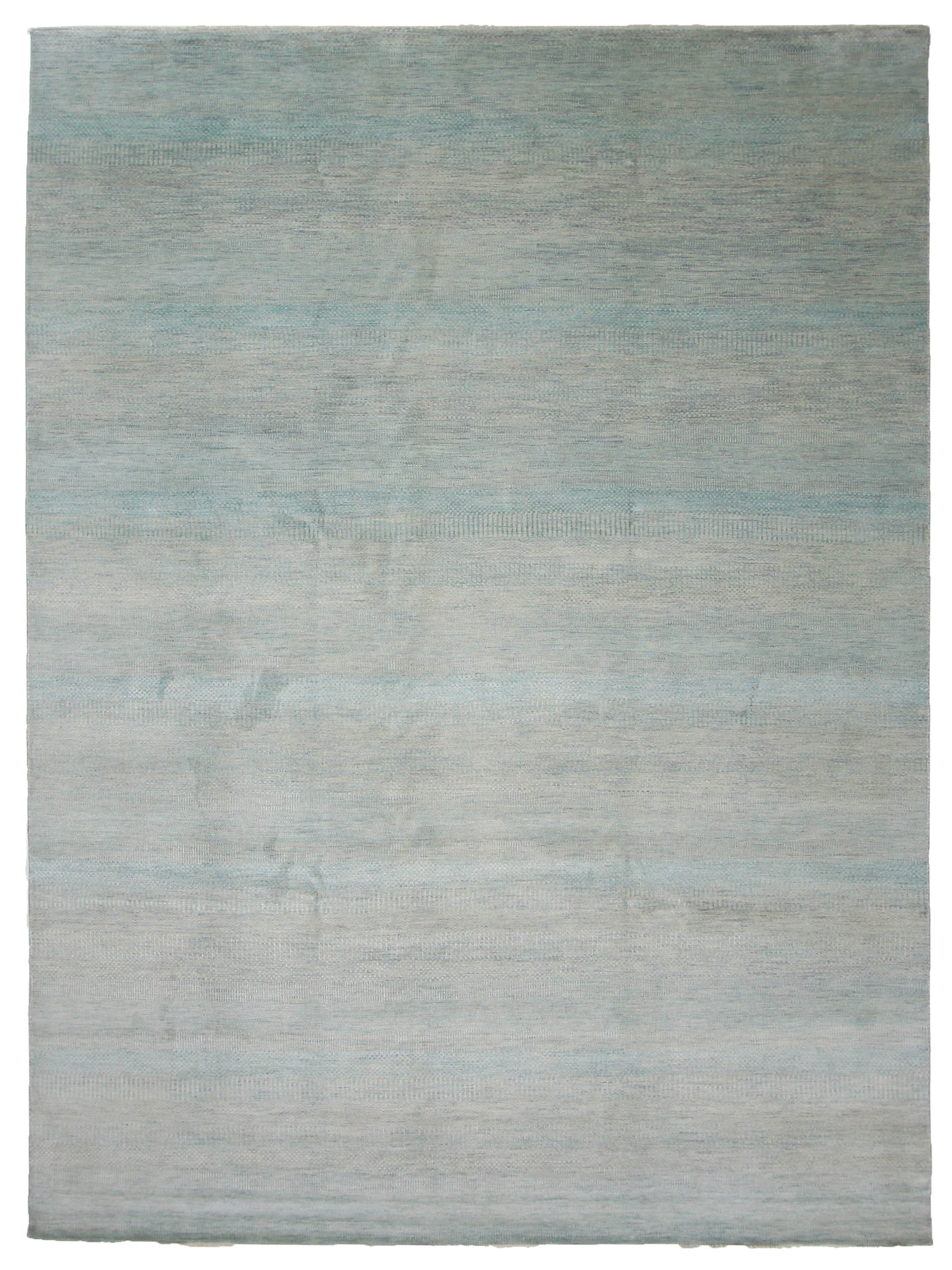 Touch Hand Knotted Aqua Blue 10x14