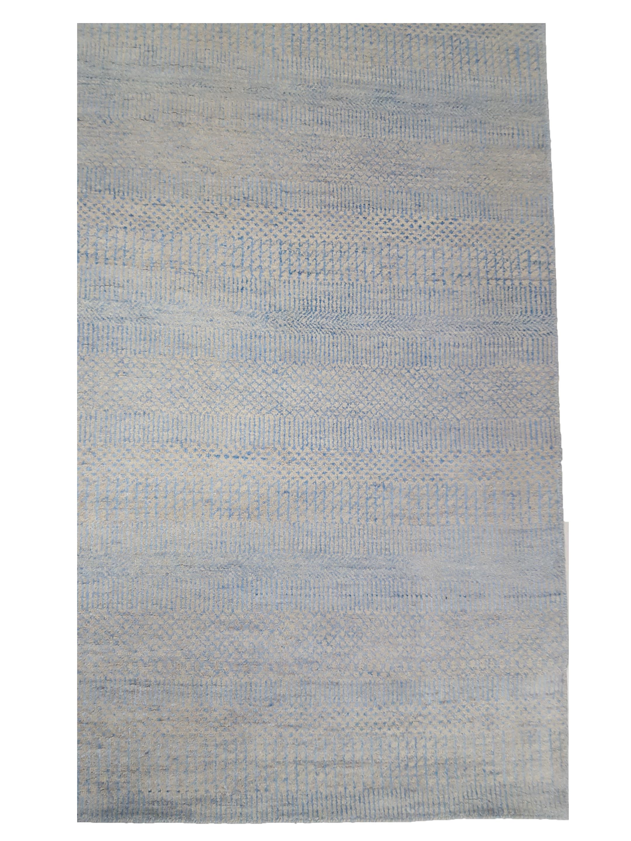 Touch Hand Knotted Blue 9x12 - Image 4 of 6