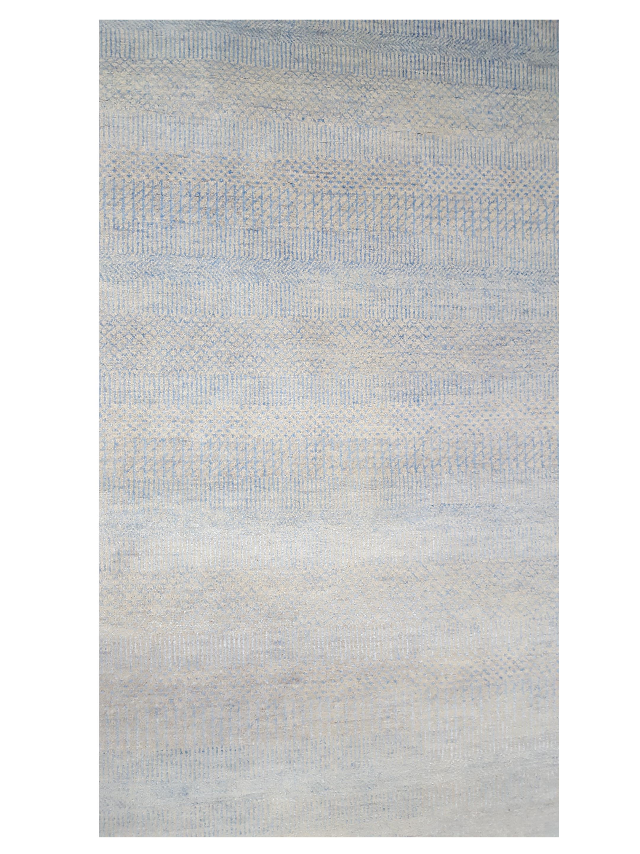 Touch Hand Knotted Blue 9x12 - Image 5 of 6