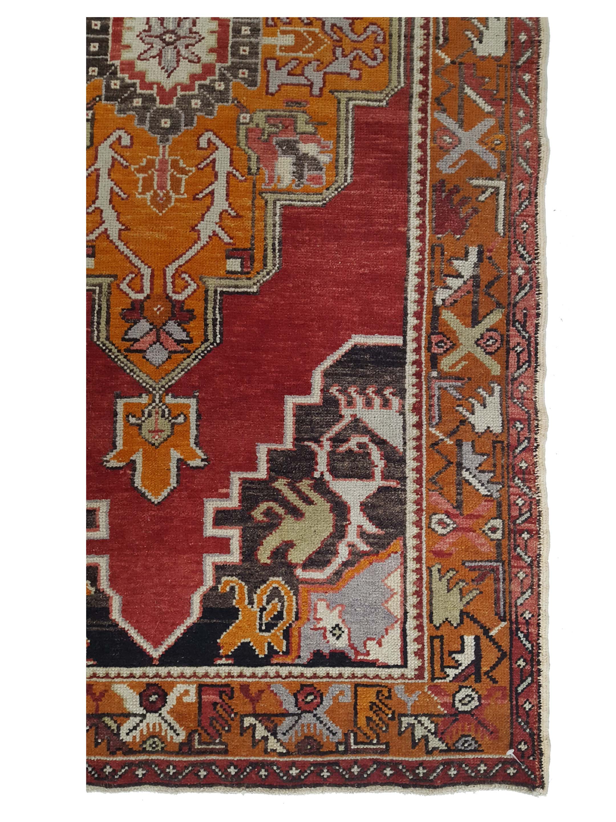 Anatolian Hand Knotted Orange 4x7 - Image 4 of 5