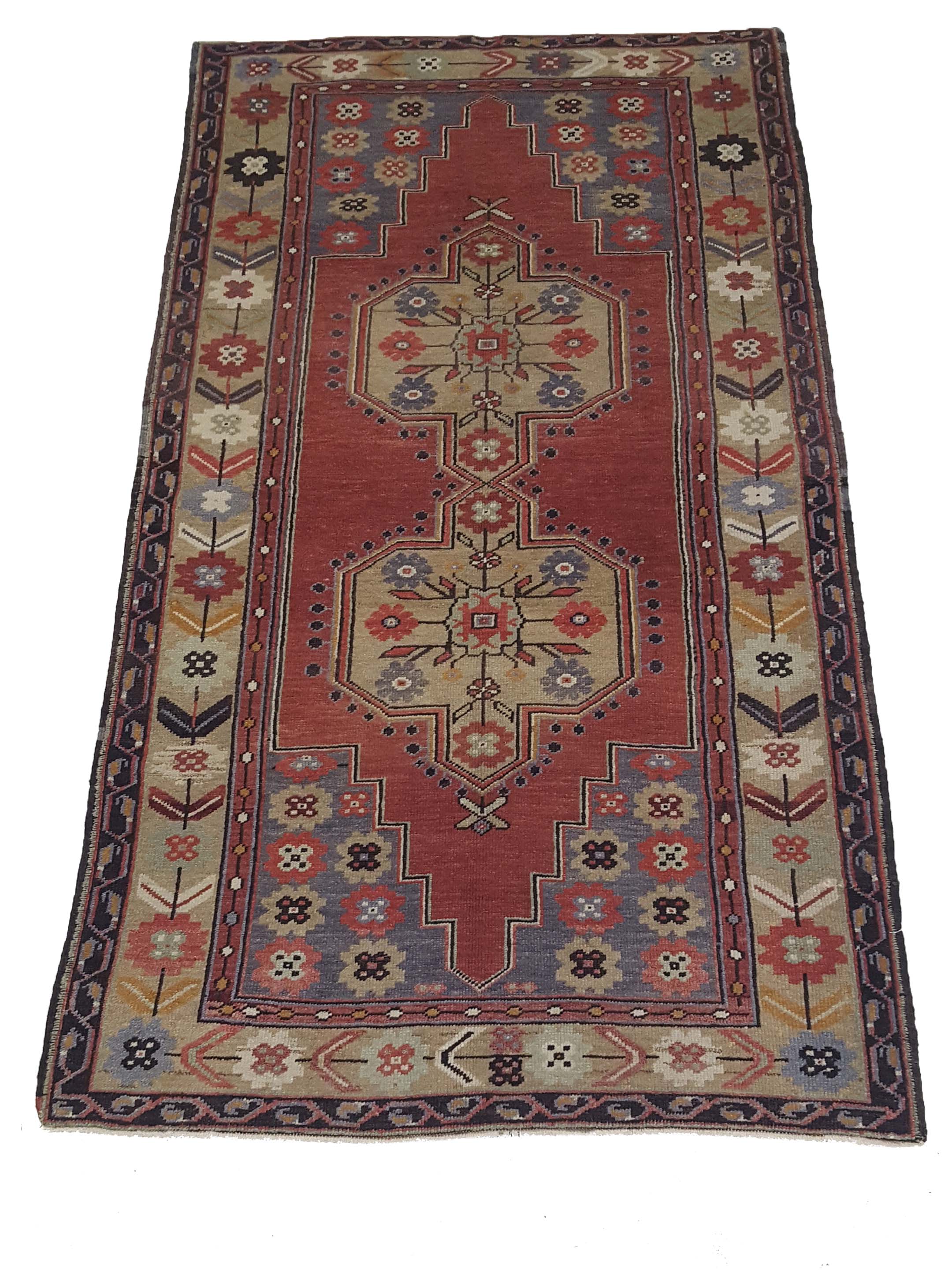 Anatolian Hand Knotted Red 4x8 - Image 2 of 5