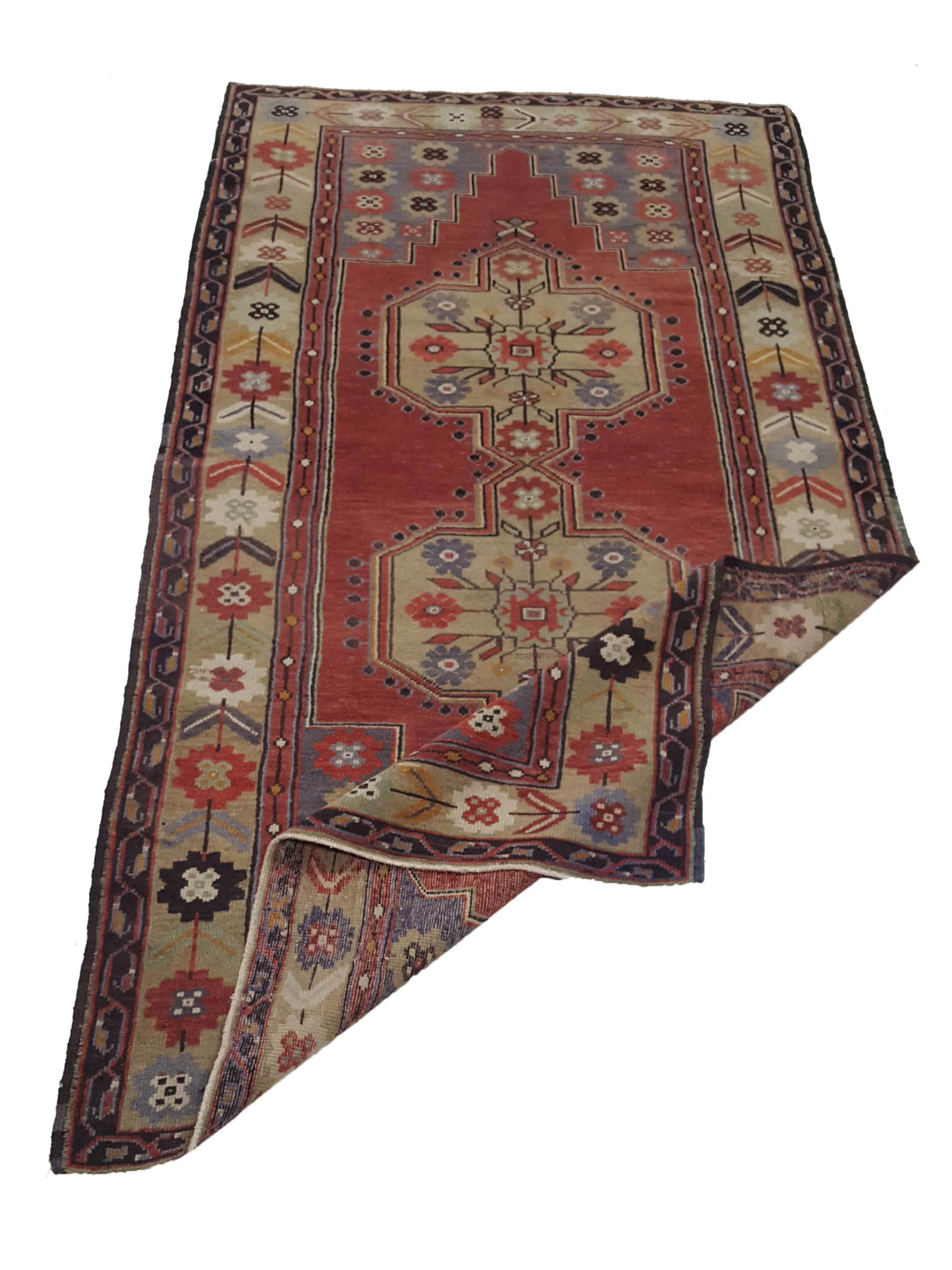 Anatolian Hand Knotted Red 4x8 - Image 3 of 5